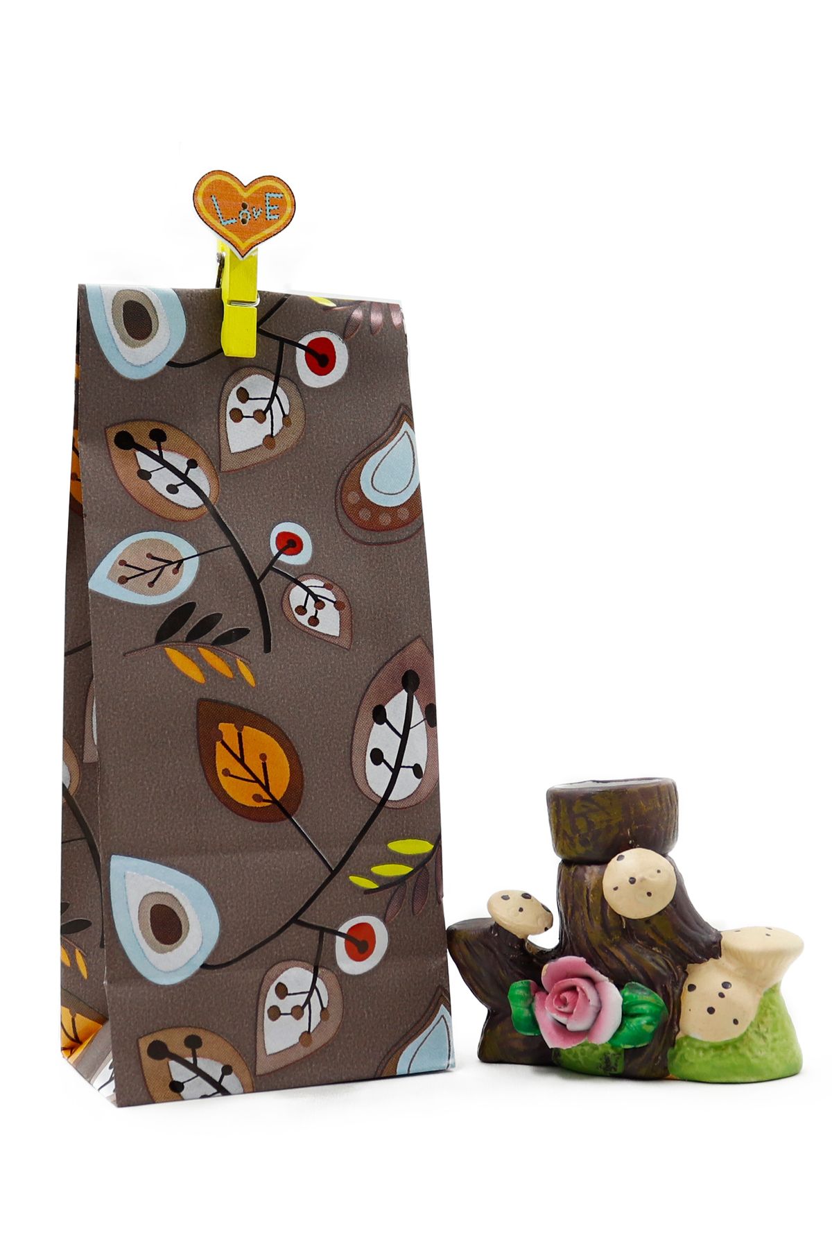reprodesign 10 Pungi De Hârtie Cu Motiv - 8x20x5 Cm Model:16 - One Size