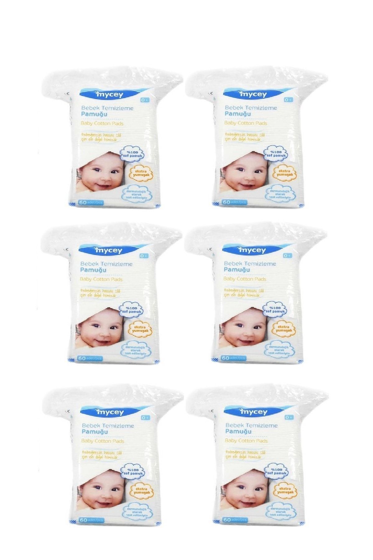 mycey Bebek Temizleme Pamuğu 60'lı 6 Adet