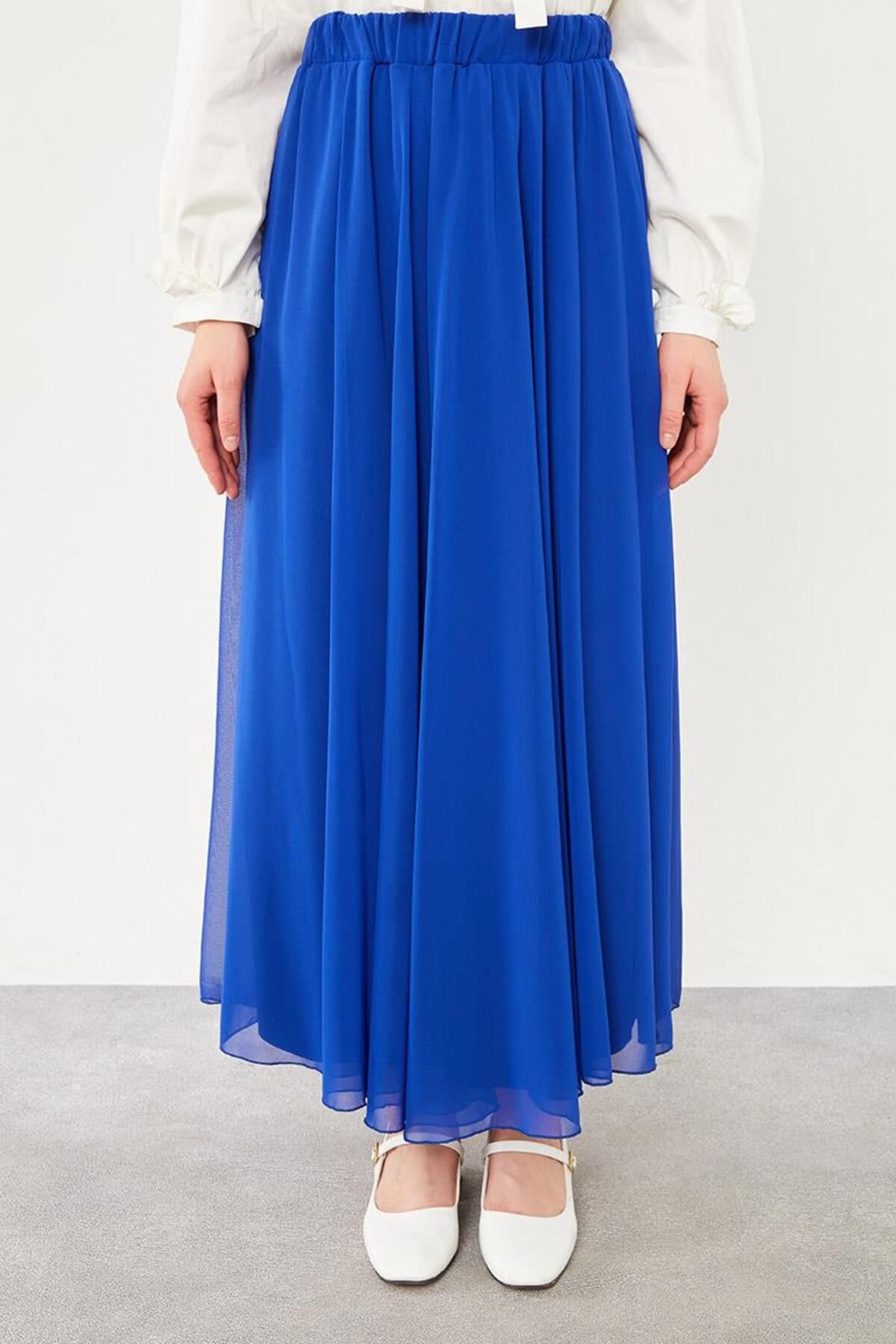 Levidor-Saks Flared Skirt with Elastic Waist 4