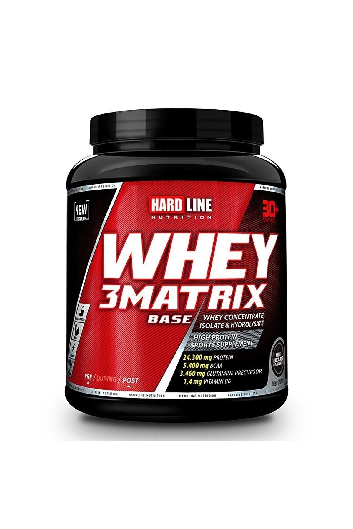 Hardline Whey 3 Matrix Base 908 г со вкусом молочного шоколада 8697448351591