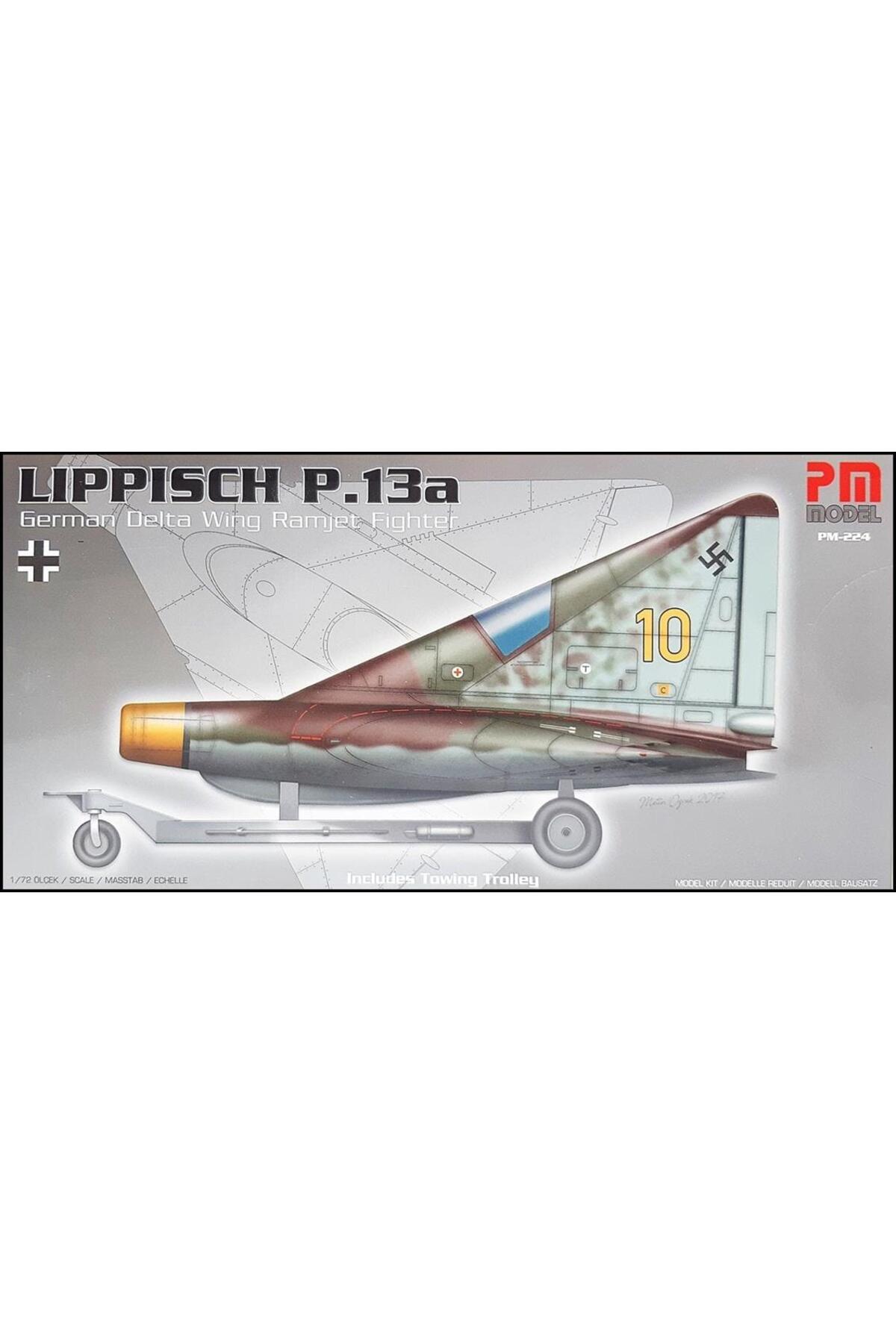 PLT255 Lippisch Li P.13 Schnell Bomber Luftwaffe Project 1/72 - postavený model Lukáše Novotného