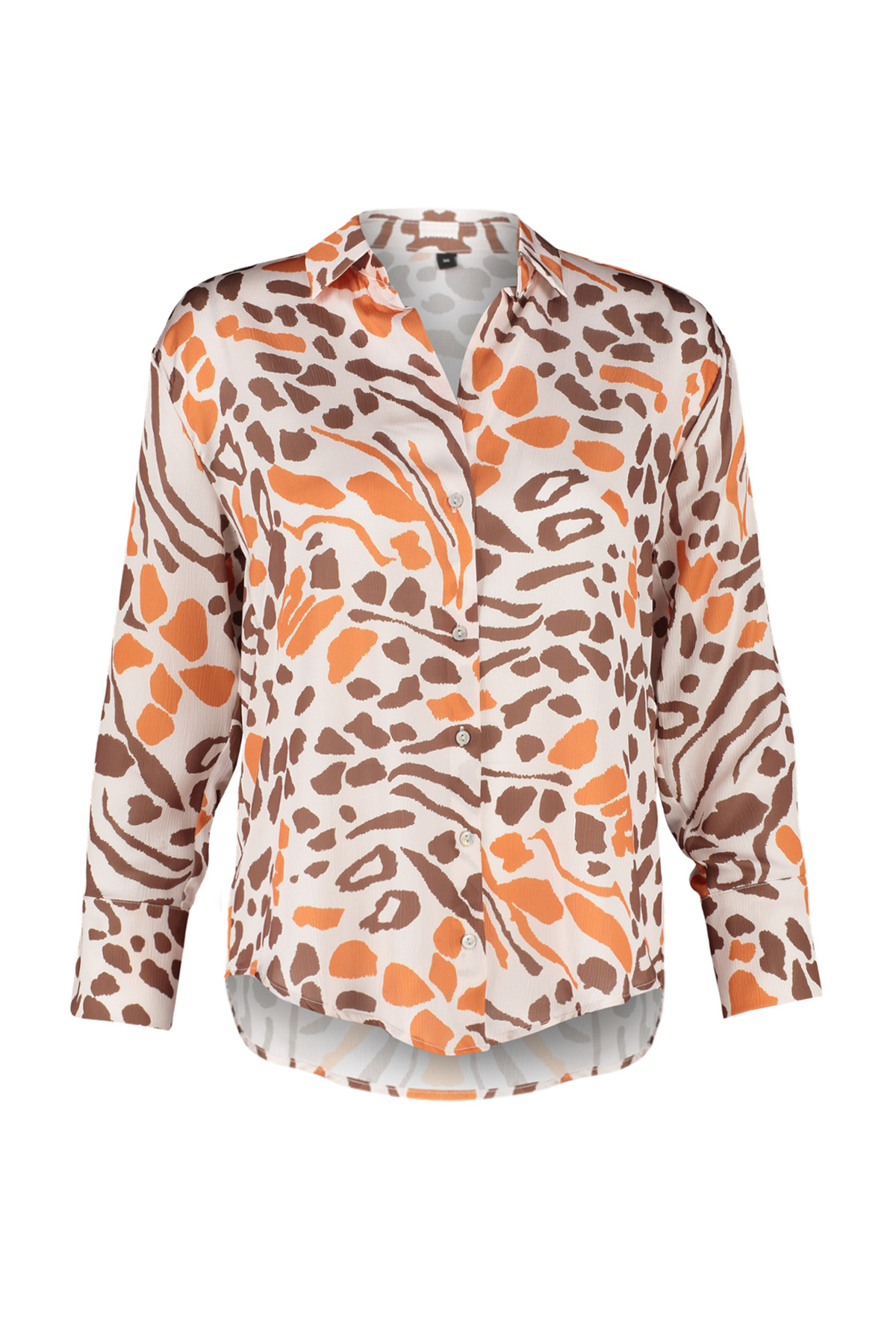 Trendyol Collection-Satin Fabric - Multicolored Patterned Oversize Shirt TWOSS24GO00210 7