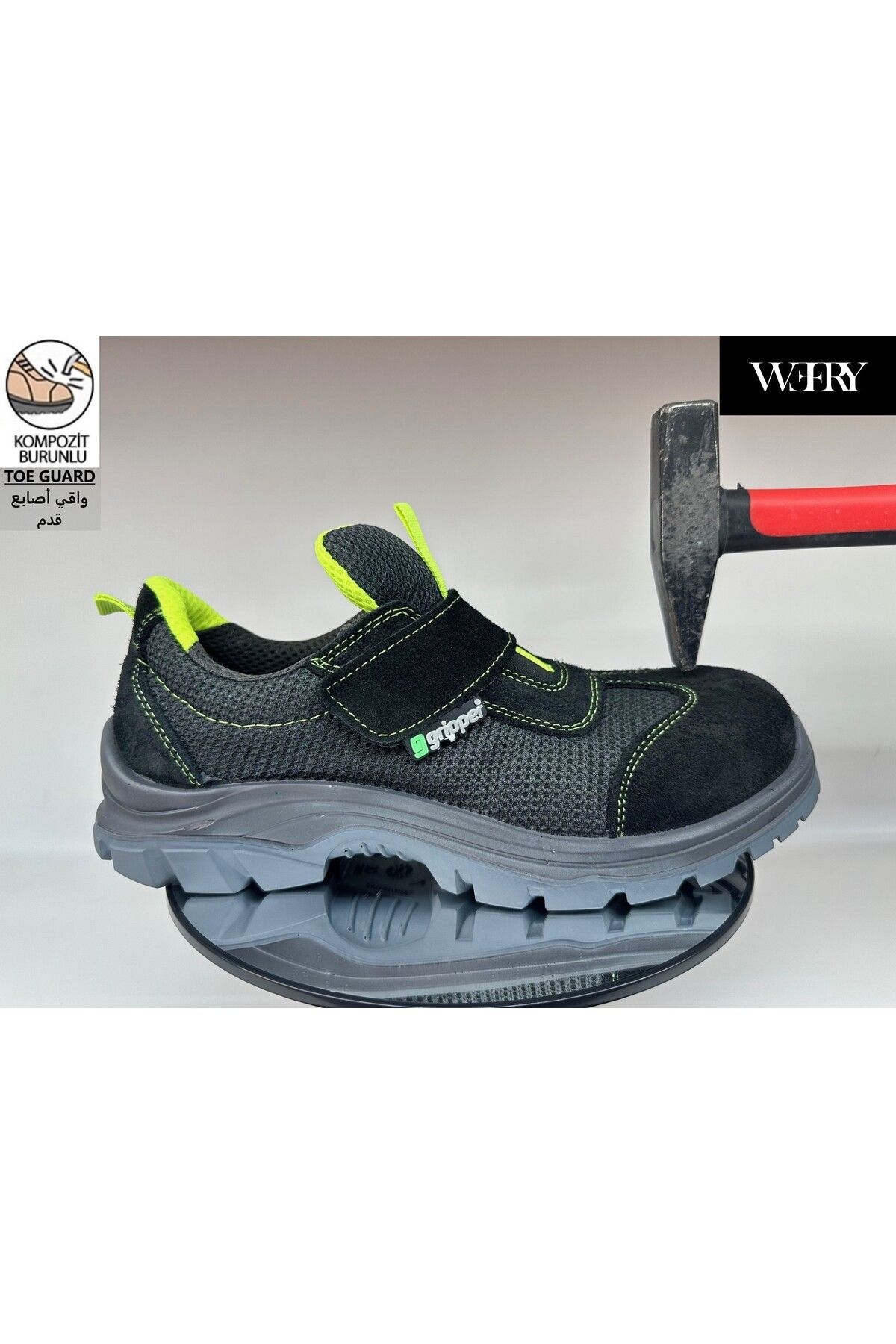  کفش تابستانی کار Mekap Gripper Gpr 171 S1 چرم جیر سبک، راحت، بدون بو، با پنجه کامپوزیت