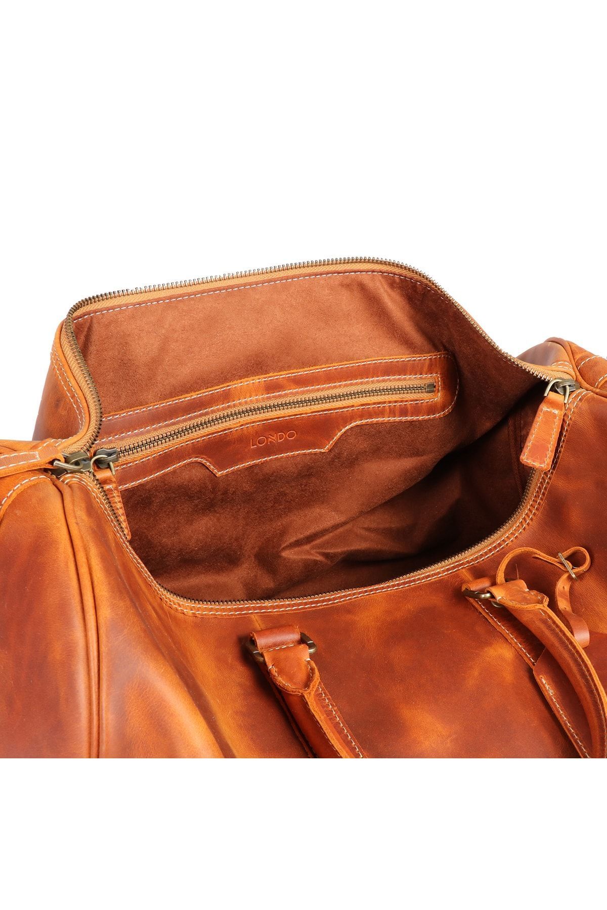 کیف ورزشی چند رنگ مردانه و زنانه کیسه مسافرتی چرمی اصلی چمدان 45 LT شتر LONDO