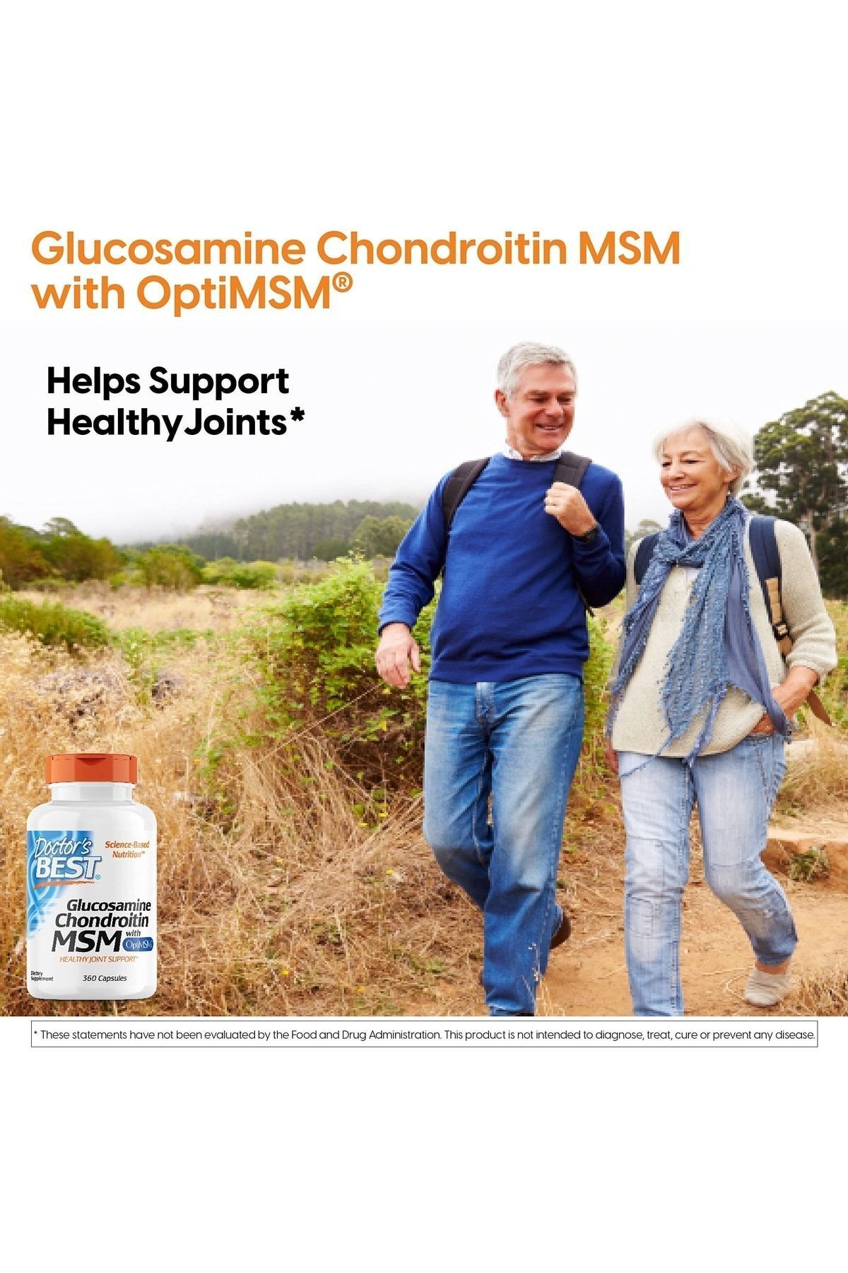 Doctor's Best-Glucosamine Chondroitin MSM - Optimsm Chloride Bone 2kcl 4
