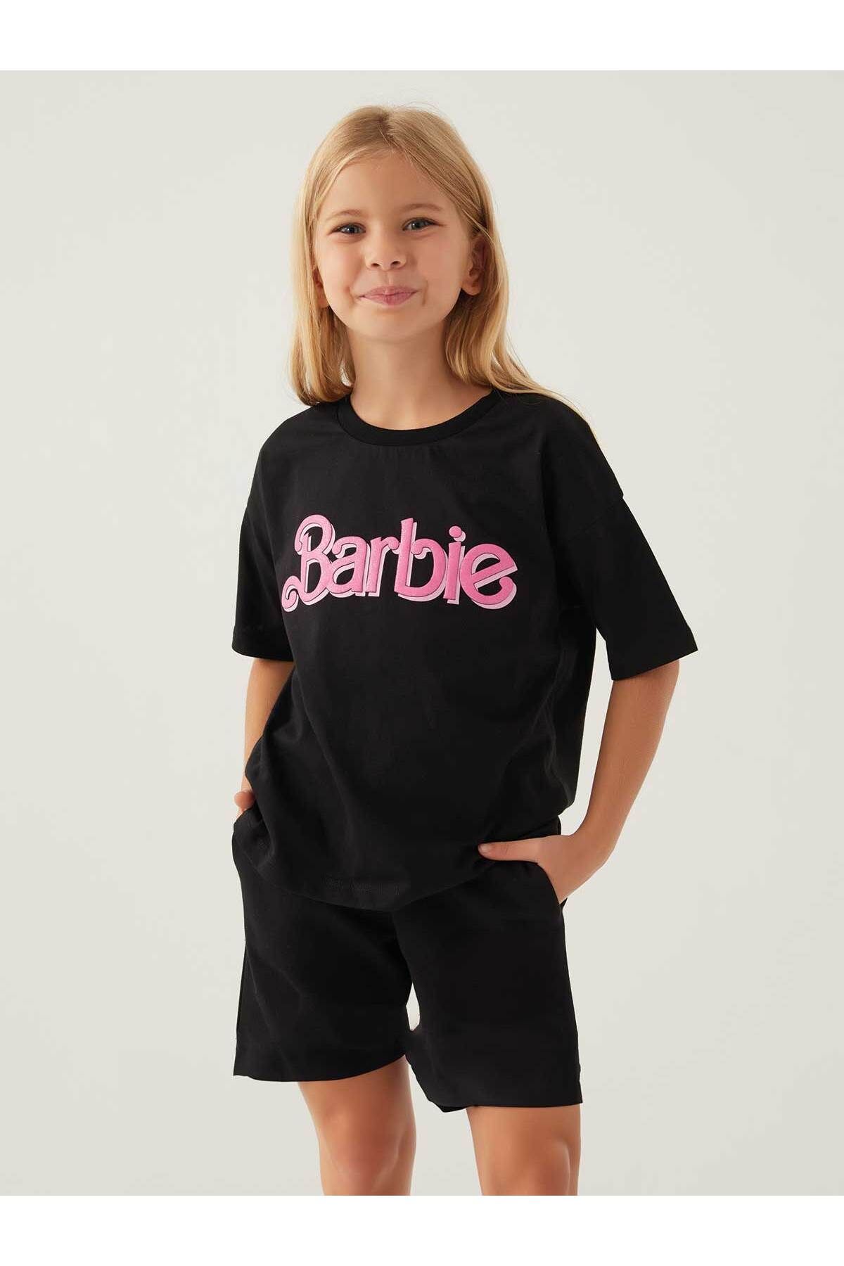Barbie Kız Çocuk Tişört 3-7 Yaş Siyah 18214772324S1