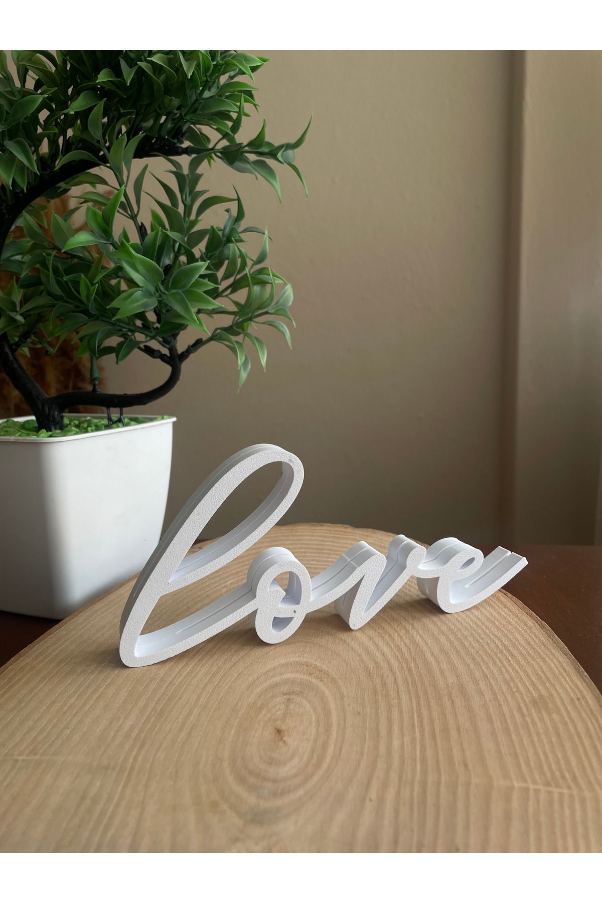 Photo Holder Frame with Love Text White