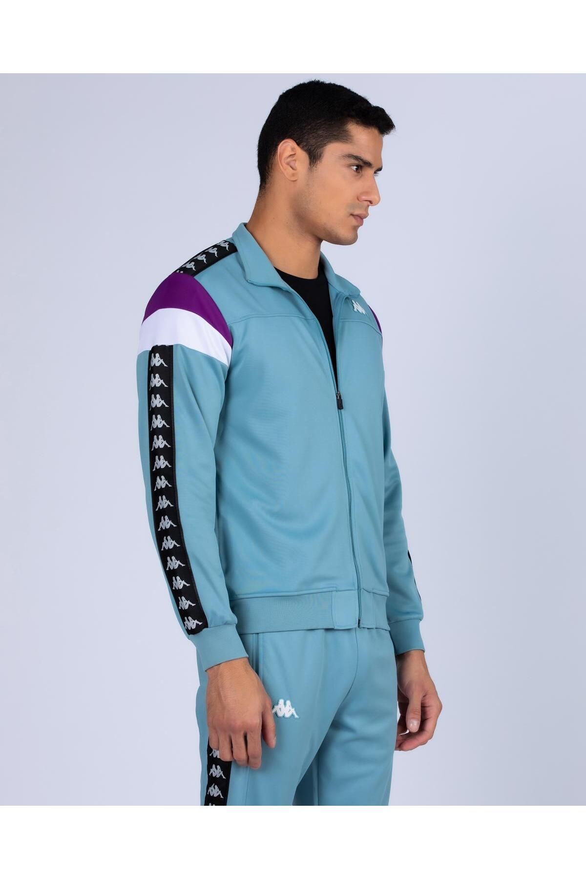 Kappa 222 Banda Merez Slim Men s Blue Slim Fit Zippered Tracksuit Top Trendyol