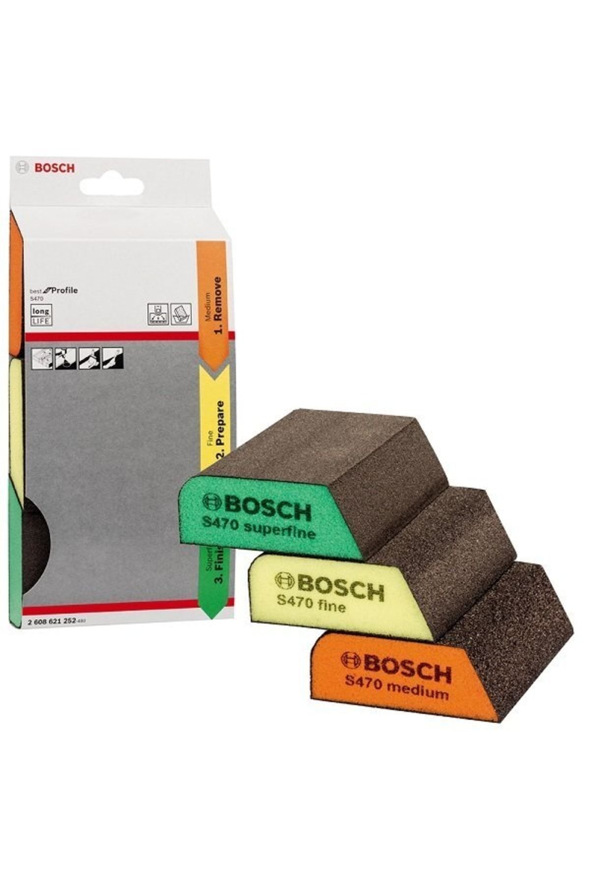 Bosch-S470 Multi-Purpose Combi Sponge Sanding Set 3 Pieces 1