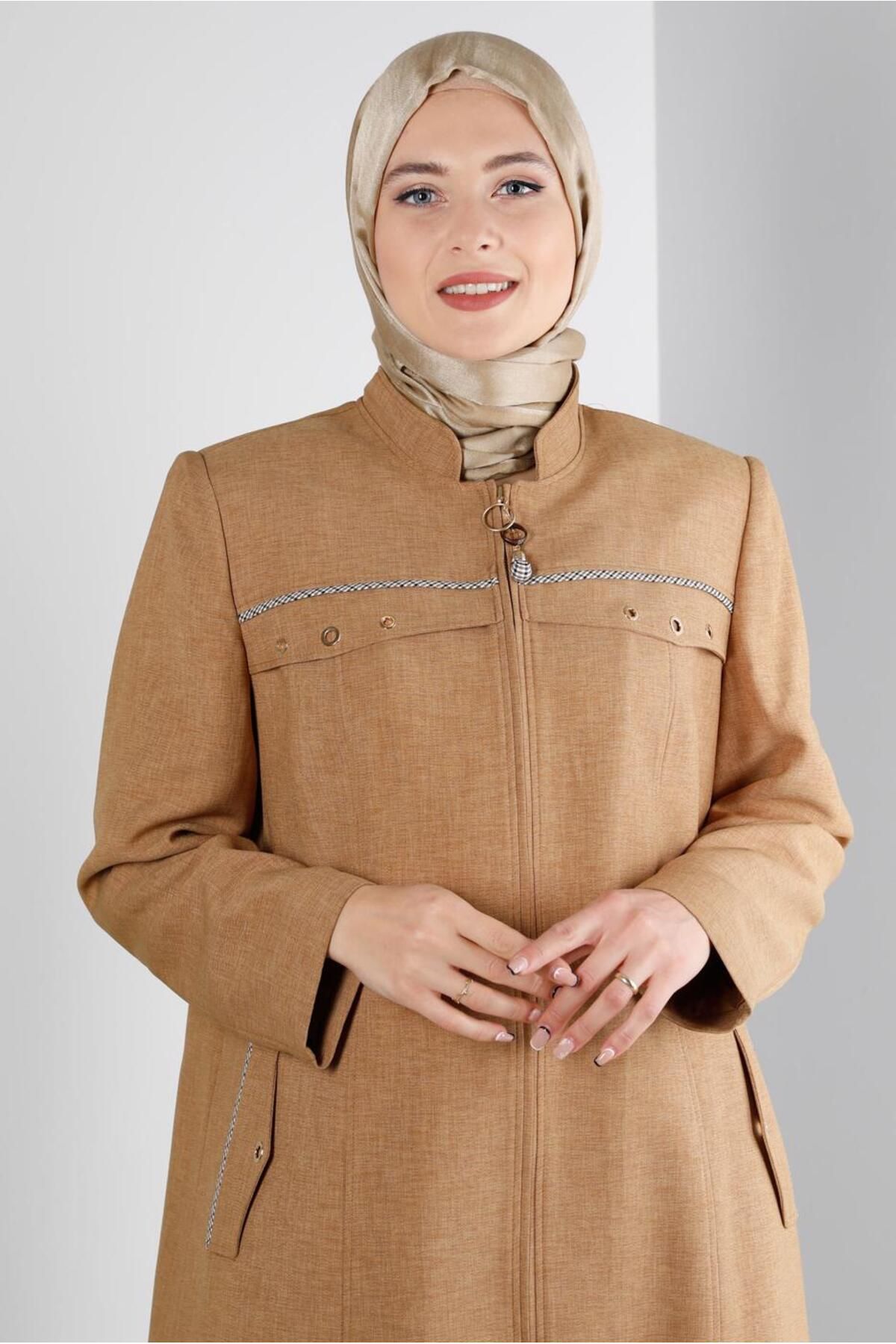 یقه MAJOR زیپ دار TOPCOAT 10694 Alvina