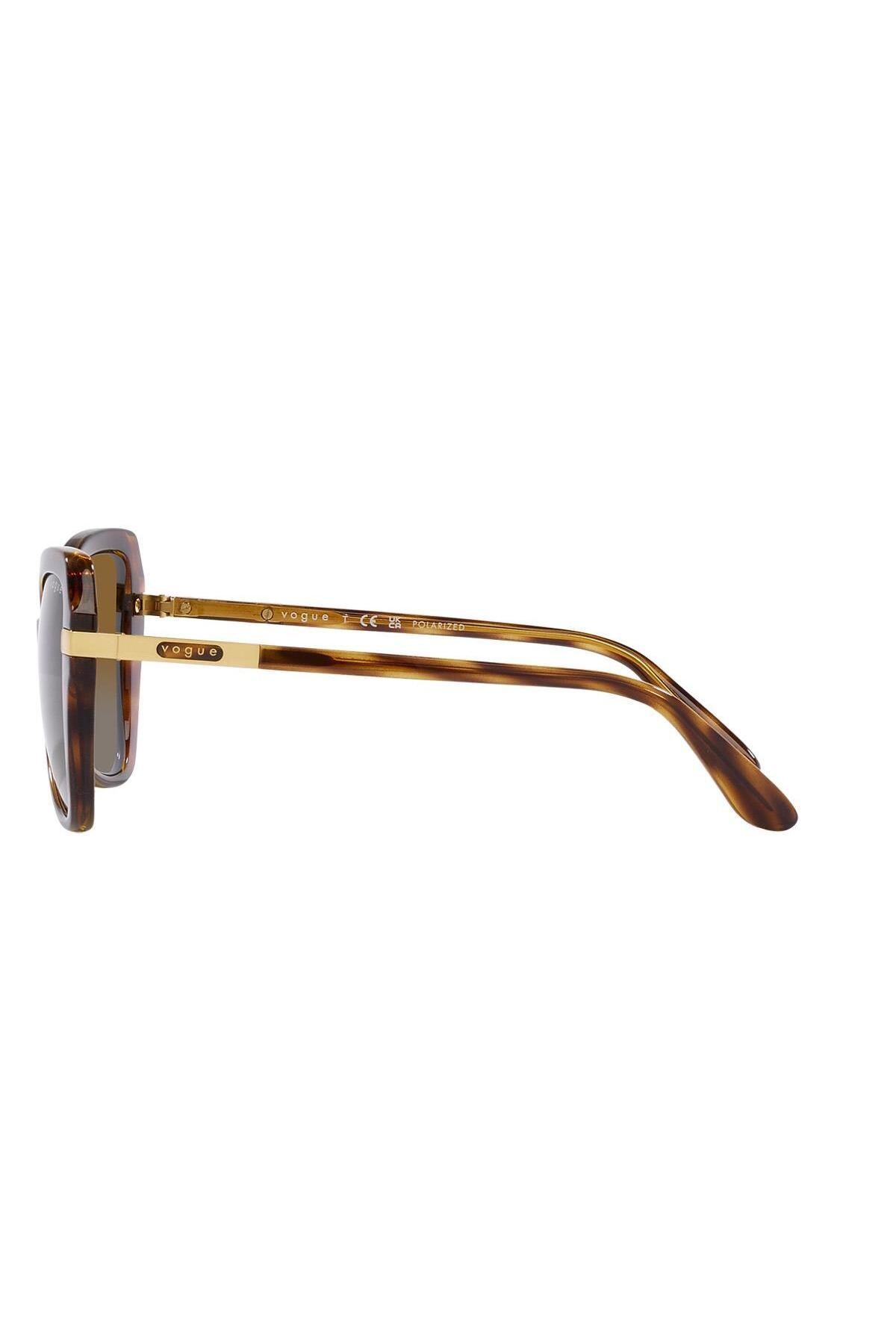 عینک آفتابی چند رنگ زنانه قهوه ای پلاریزه VO5479S 1508T5 Vogue