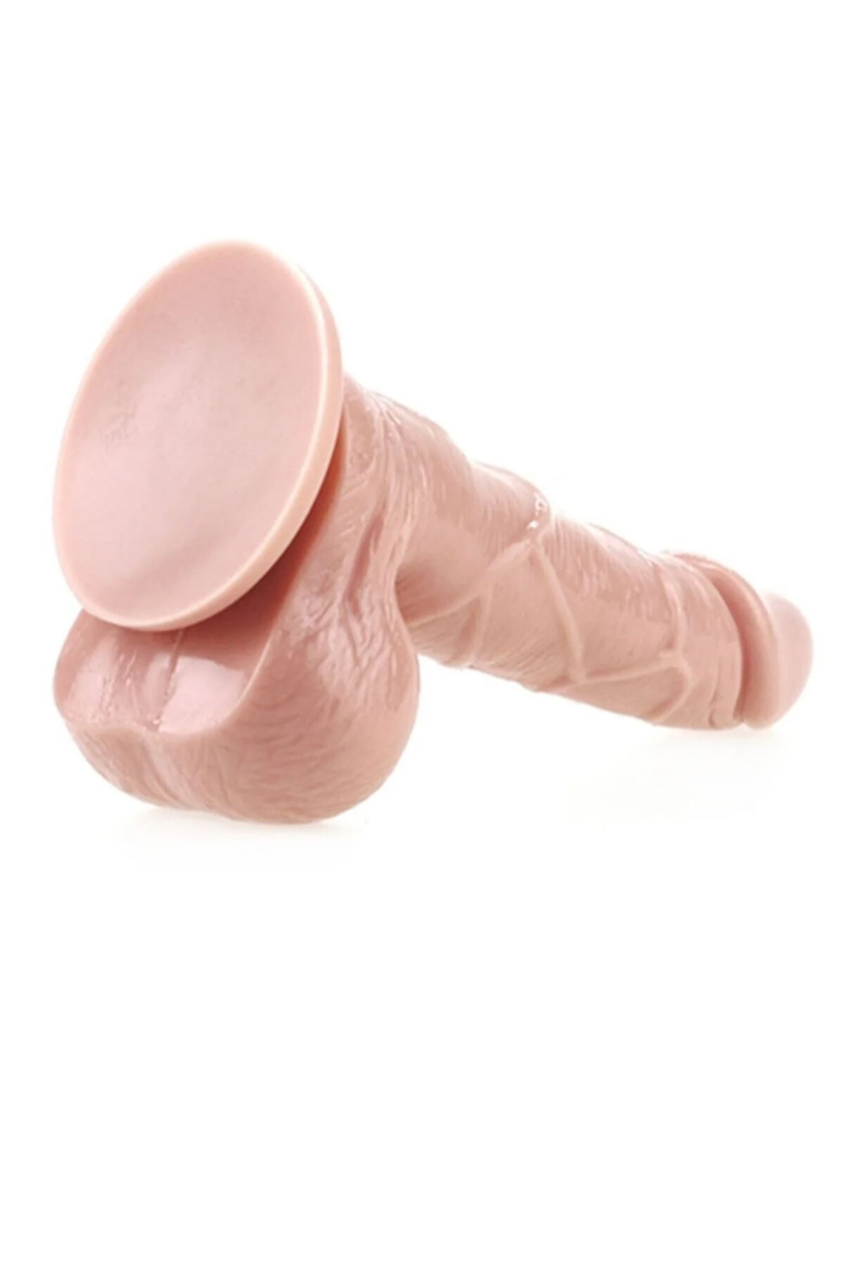 DİLDO- GERÇEKÇİ PENİS-G NOKTASI UYARICI-KLİTORİS UYARICI- 19 CM VANTUZLU DİLDO 2