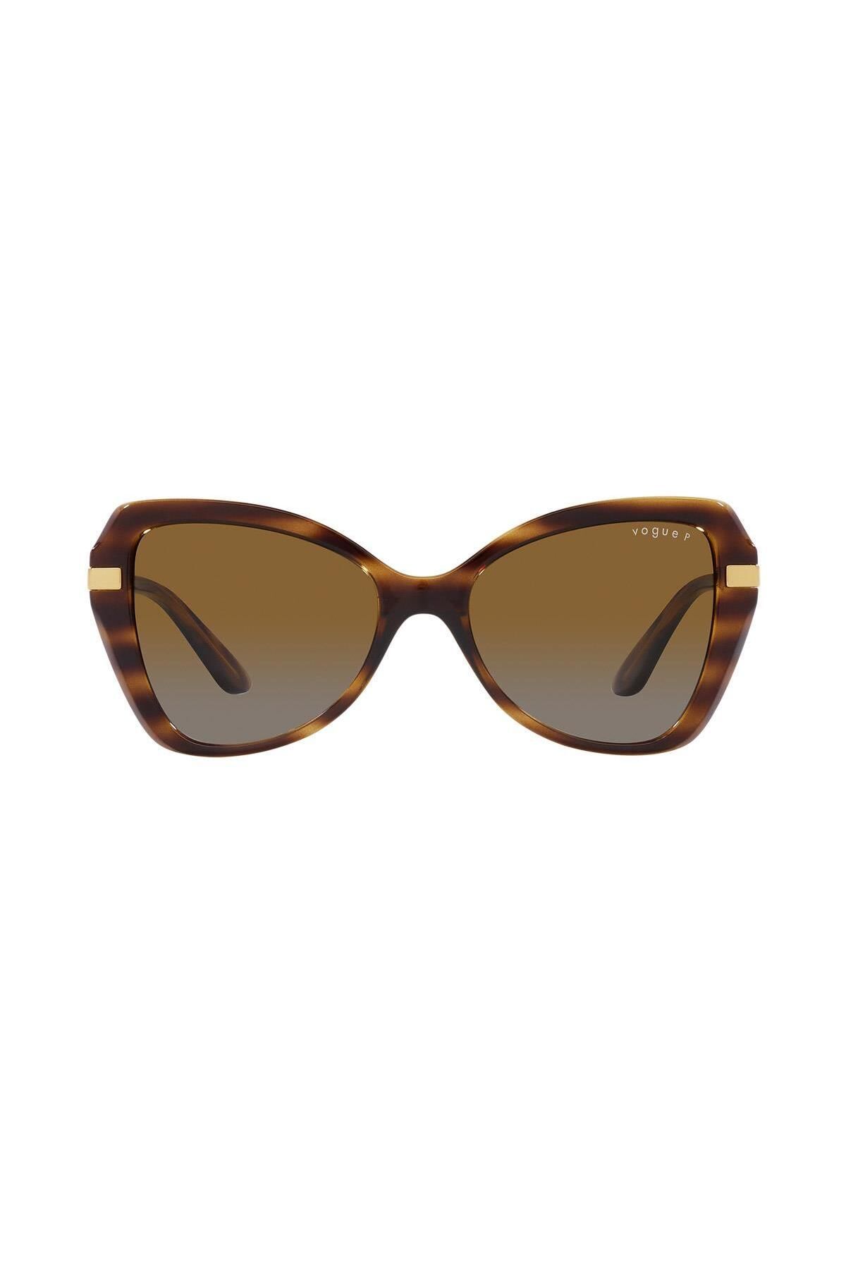 عینک آفتابی چند رنگ زنانه قهوه ای پلاریزه VO5479S 1508T5 Vogue