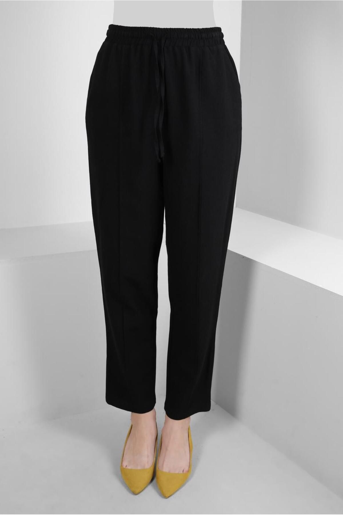 Alvina-LINEN PANT WITH ELASTIC BELI 70518 2