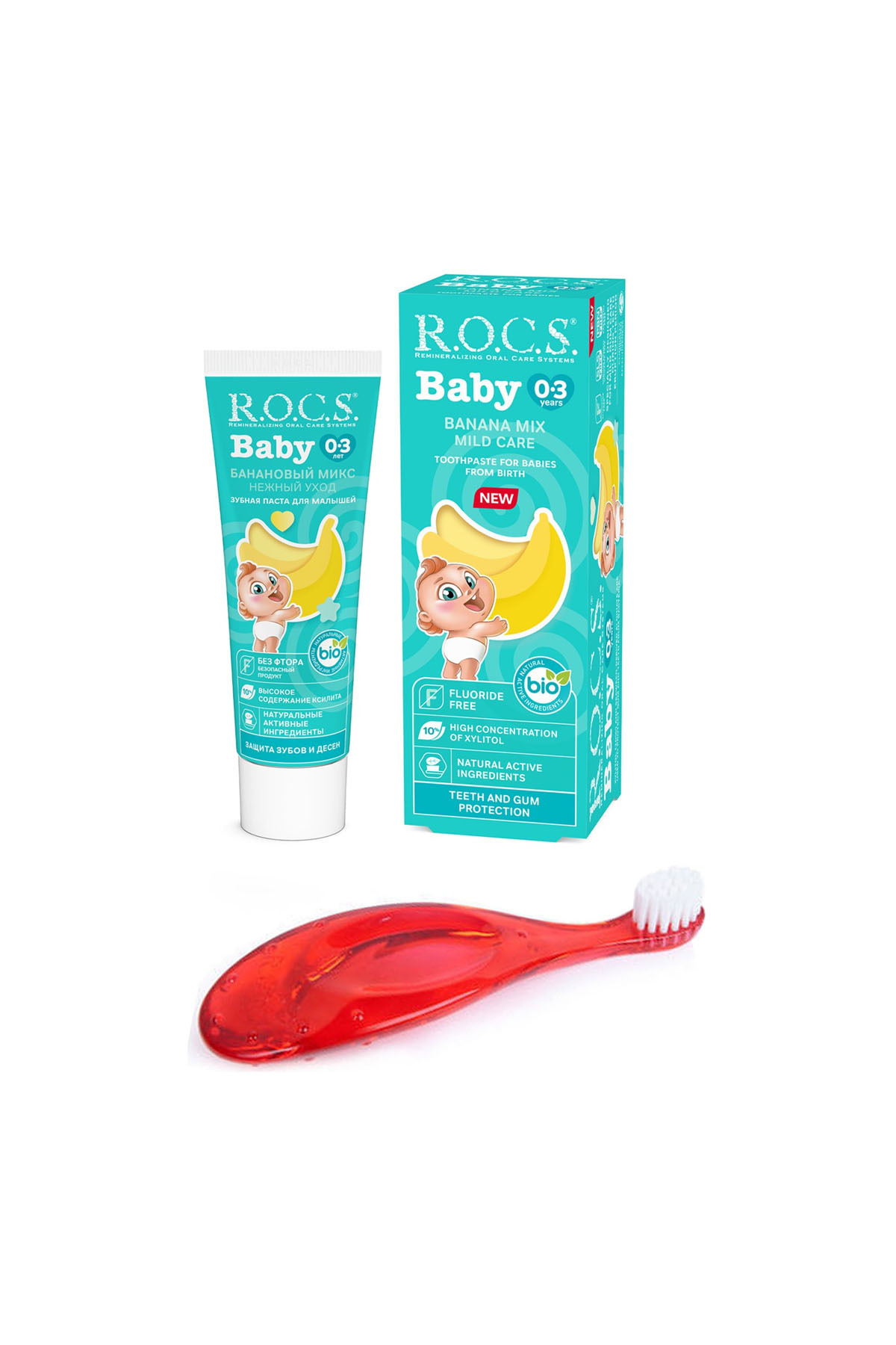 Rocs Kids Rocs Mus Puresİ Tadında Diş Fırçası ve Macun Seti 0-3 Yaş 0-3 Yaş