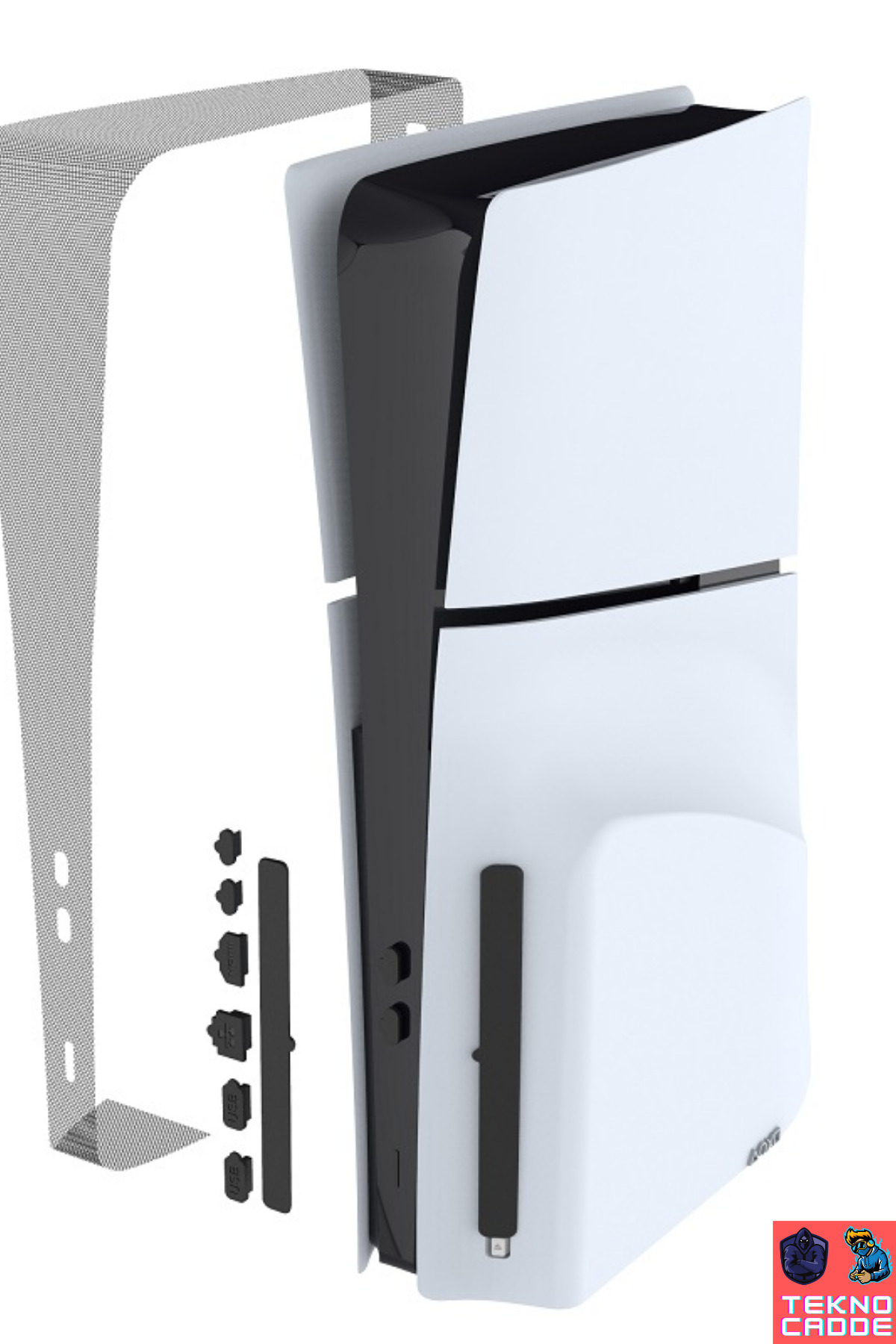 PG-P5S012 PS5 Slim Disc/Ps5 Slim Digital 8in1 Dustproof PVC Socket Protector Kit Pad
