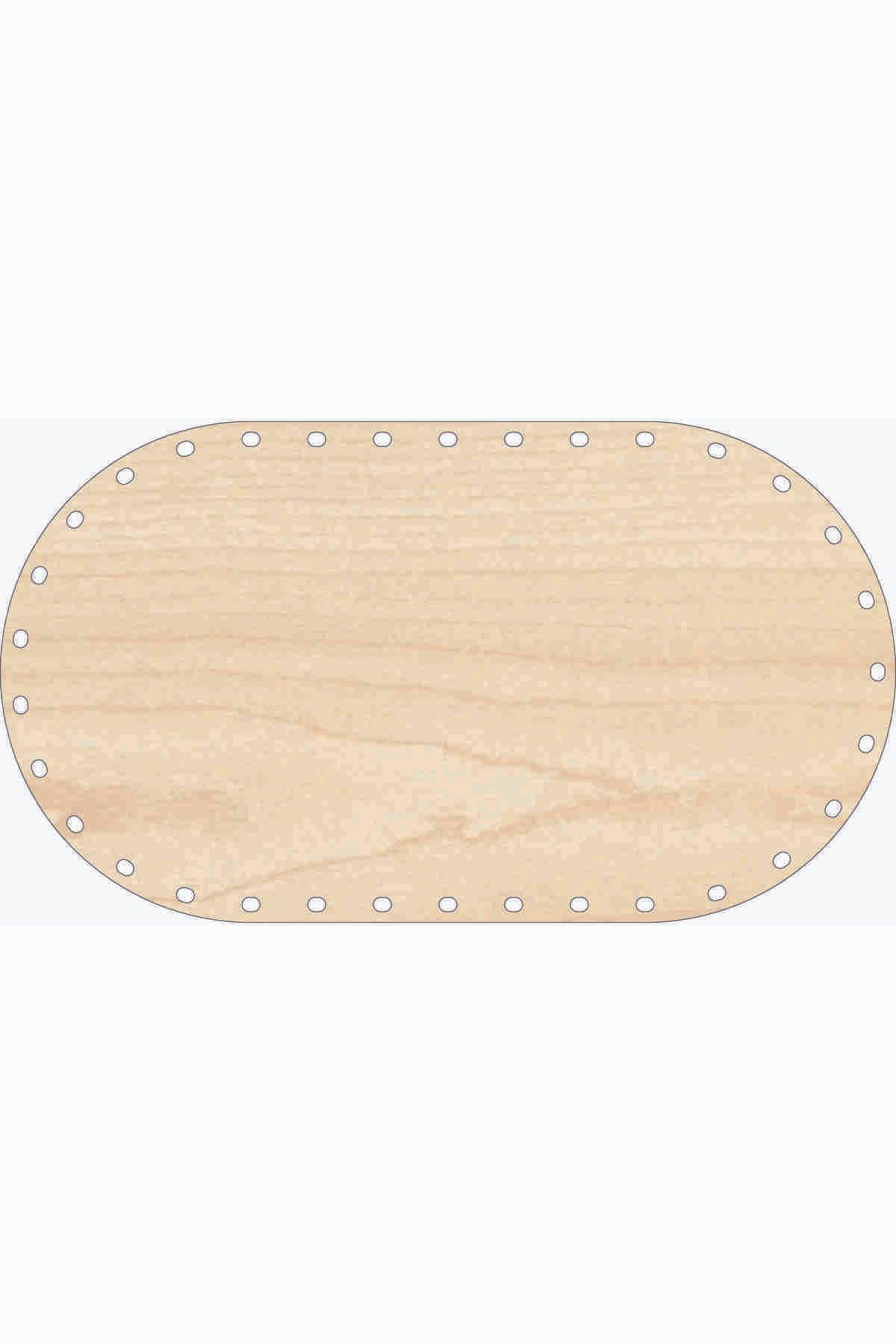 SUN LAZER Rattan Örgü Taban Plakası Oval 20x14 Banu 2 Adet