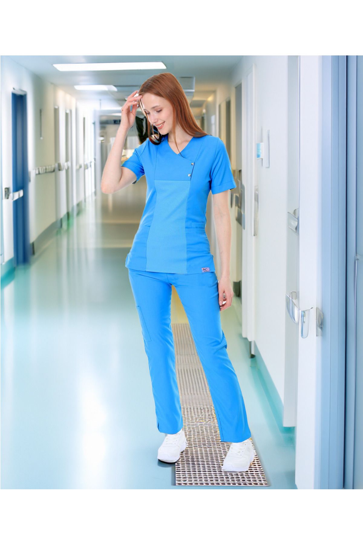 İBA MEDİKAL-I-Modern Snap-On Lycra Suit (Ribana) Doctor/Nurse Jersey Surveying Suit 2