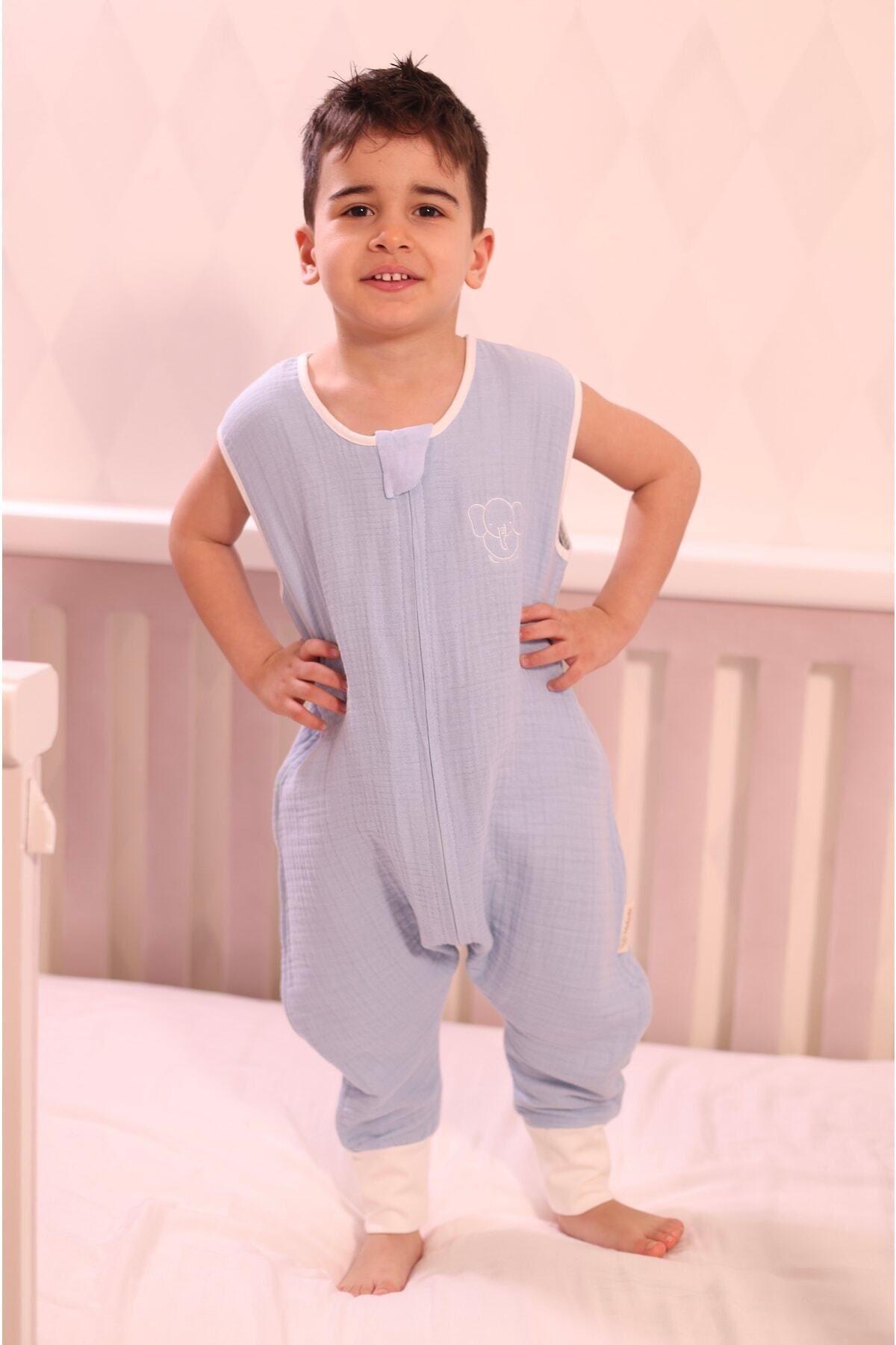 Lilalinda Bebek/çocuk Uyku Tulumu 0.5 Tog, %100 Pamuk 4 Kat Müslin fotoğrafı 2 (önizleme)