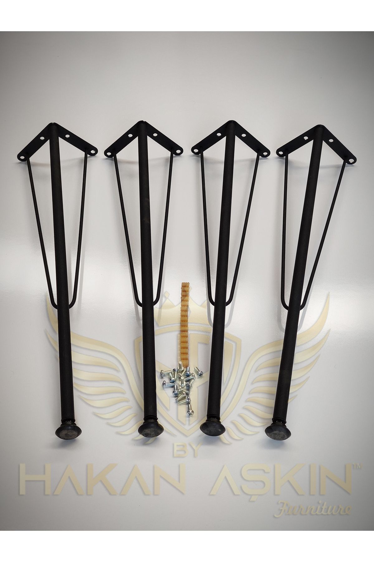 70 cm Metal Black Table Hairpin Leg and Set 4pcs