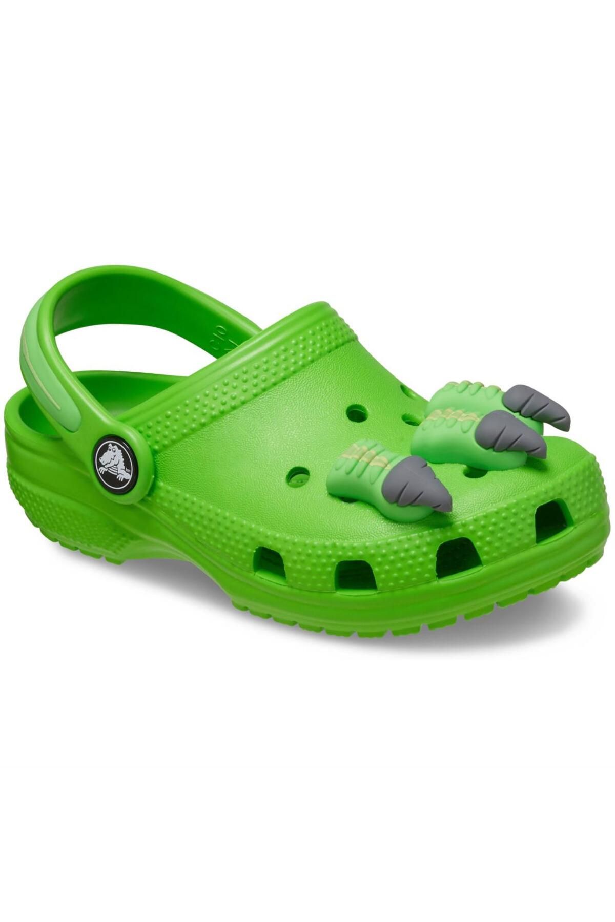 Crocs-Green Kids Slippers - Classic I Am Dinosaur Clog T 5