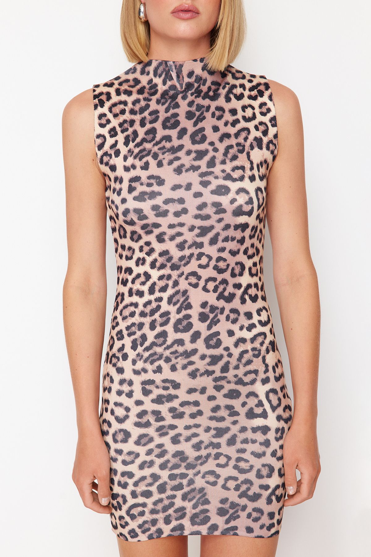 Trendyol Collection-Tricotaj Rochie Maro - Animal Print, TWOSS24EL01005 3
