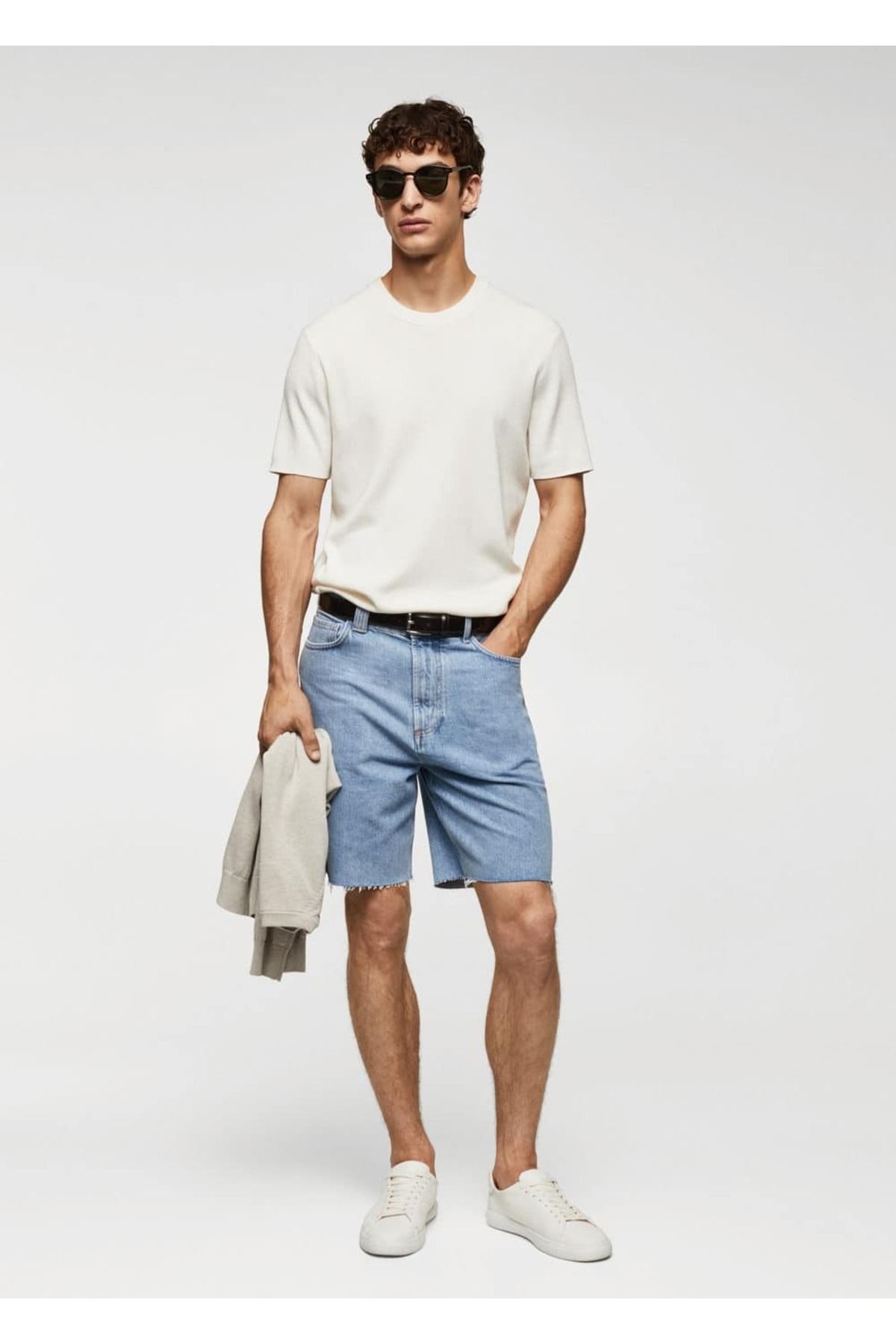 MANGO Man-Regular Fit Jean Bermuda Shorts 2