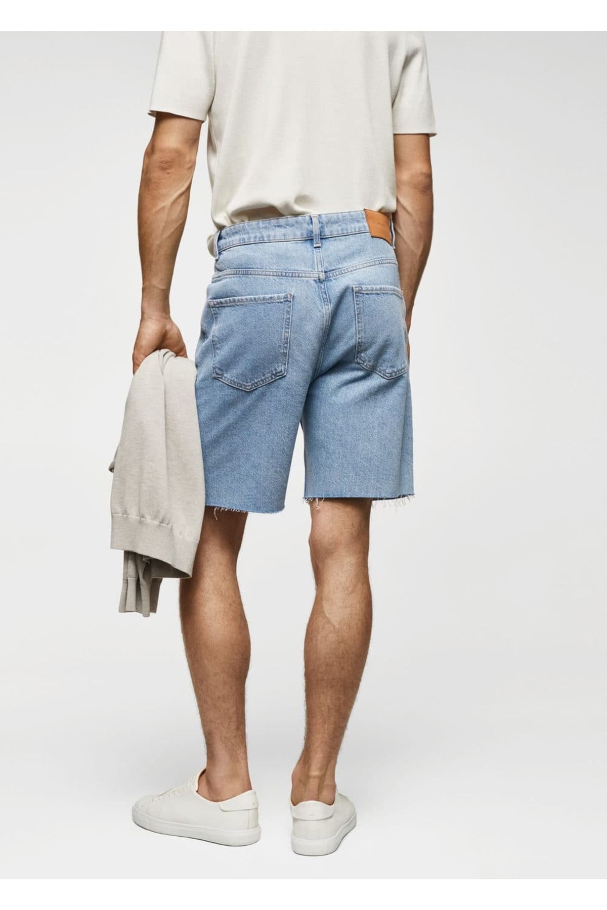 MANGO Man-Regular Fit Jean Bermuda Shorts 4