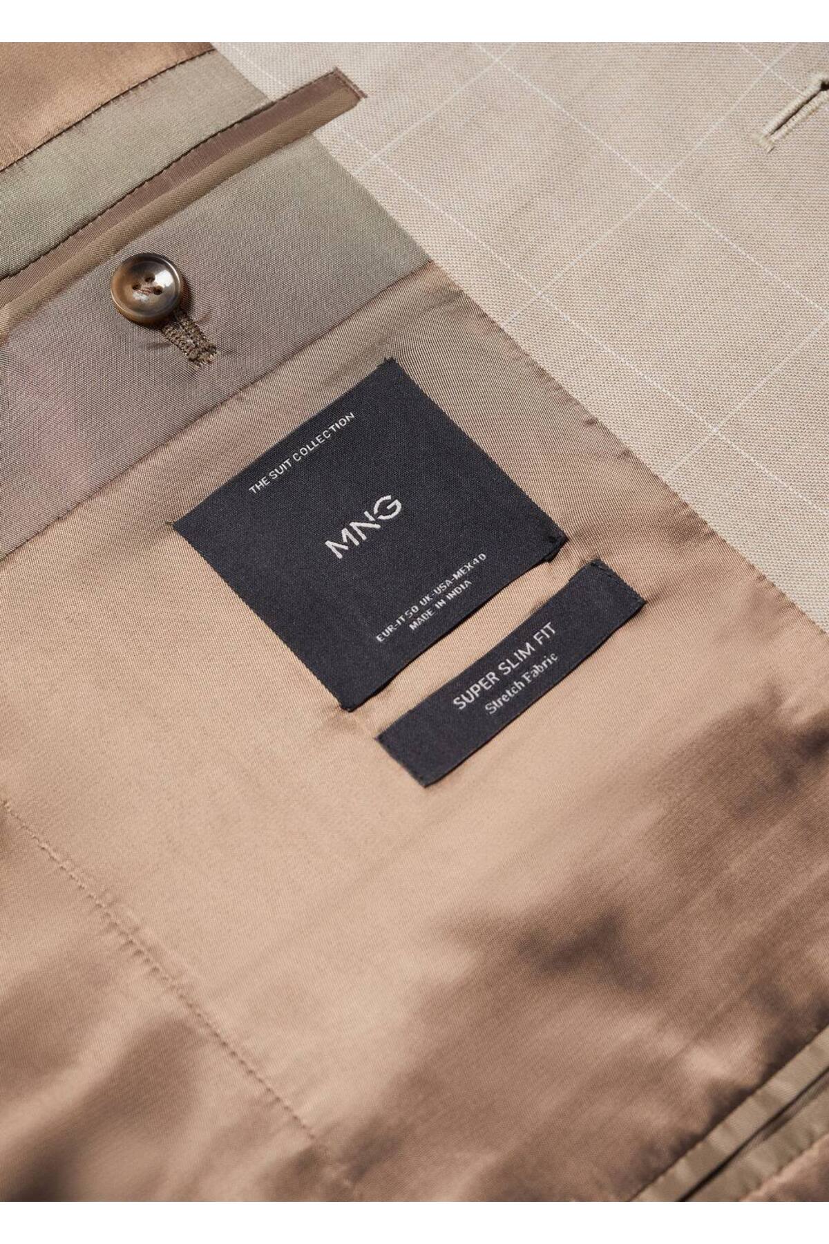 ژاکت مردانه بژ منگو | 57010543 اورجینال - تصویر 6