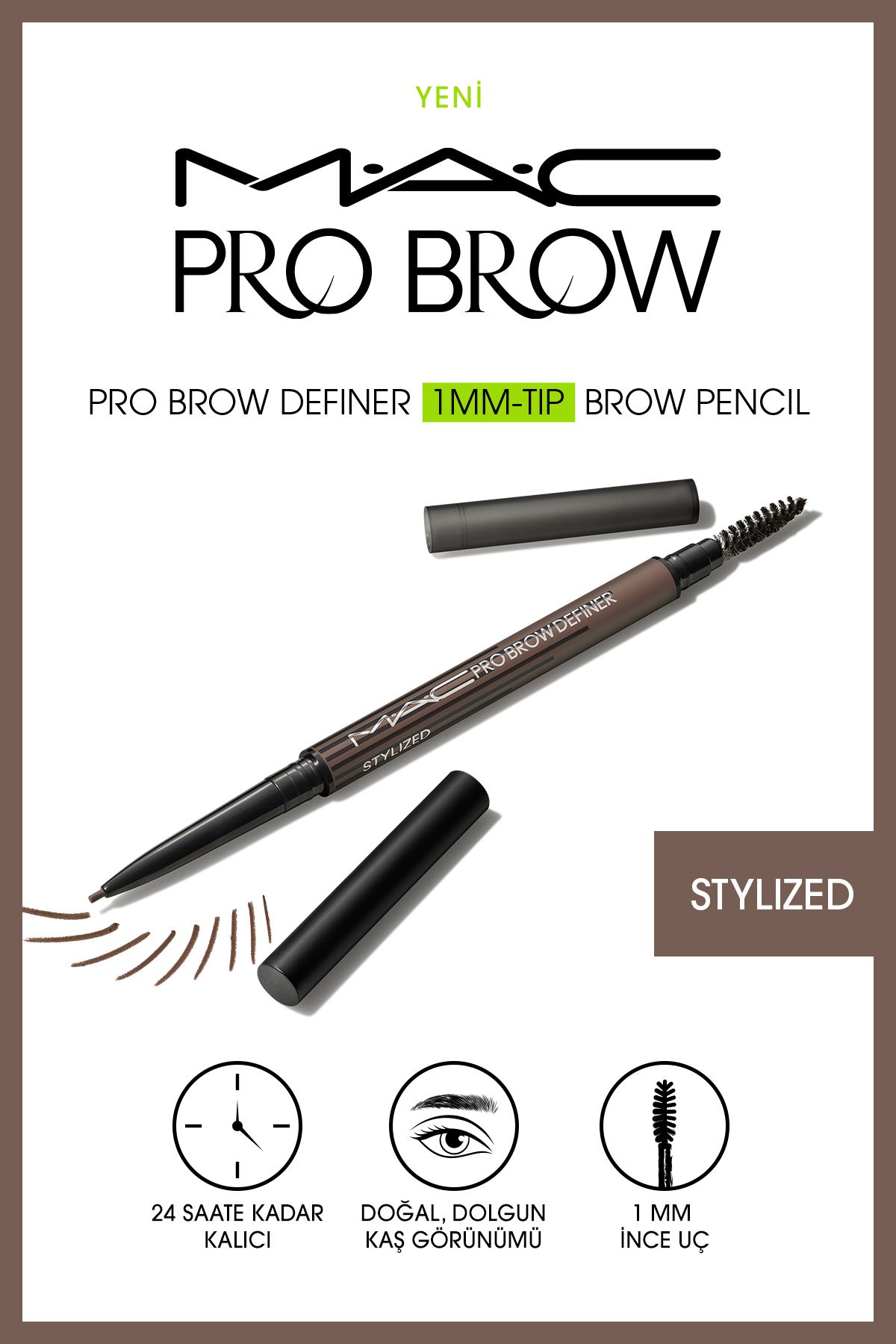 Mac M·A·C Pro Brow Definer Карандаш для бровей типа 1 мм, стилизованный 123865