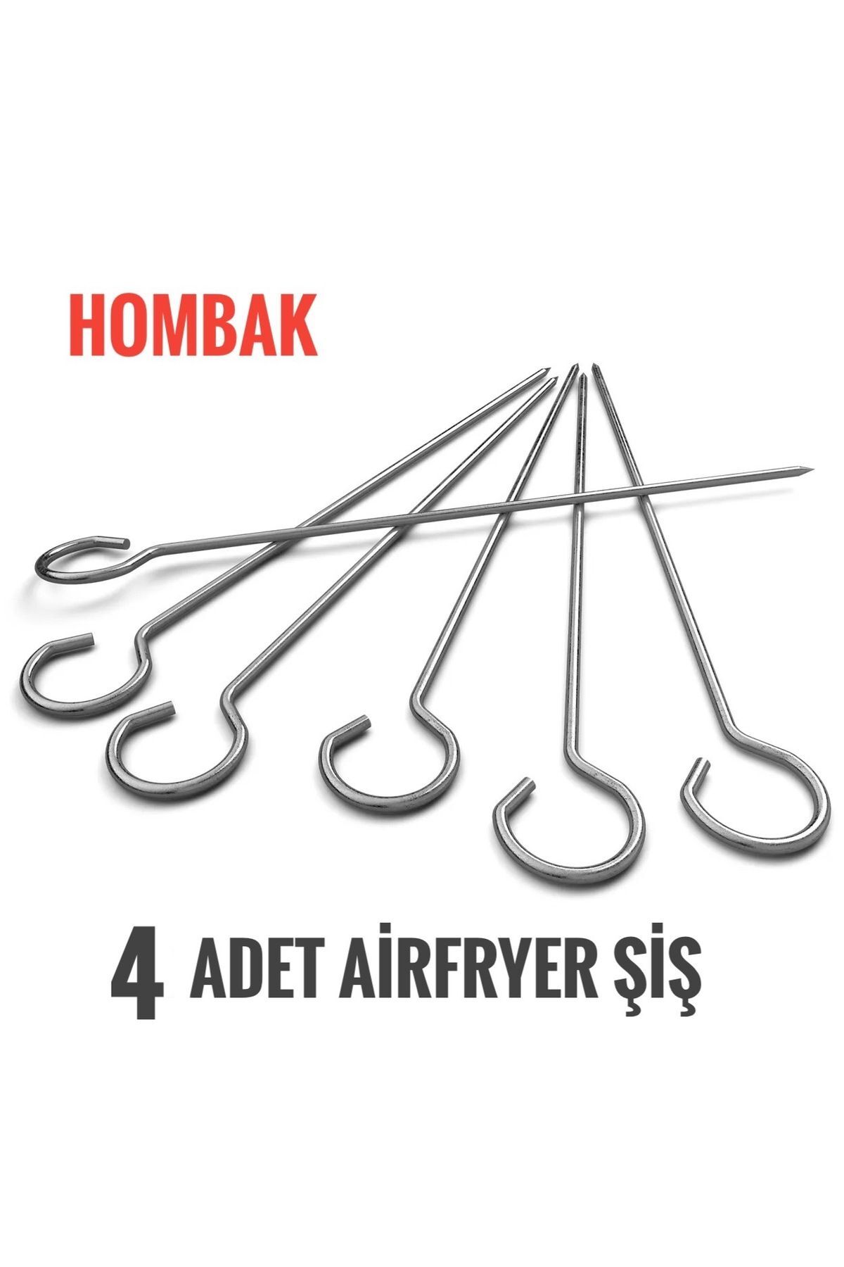 Genel Markalar 4 Adet Airfryer Şiş Teli Xxl Airfryer Izgara Şiş Teli Fritöz Izgara Seti 4 Adet Şiştel