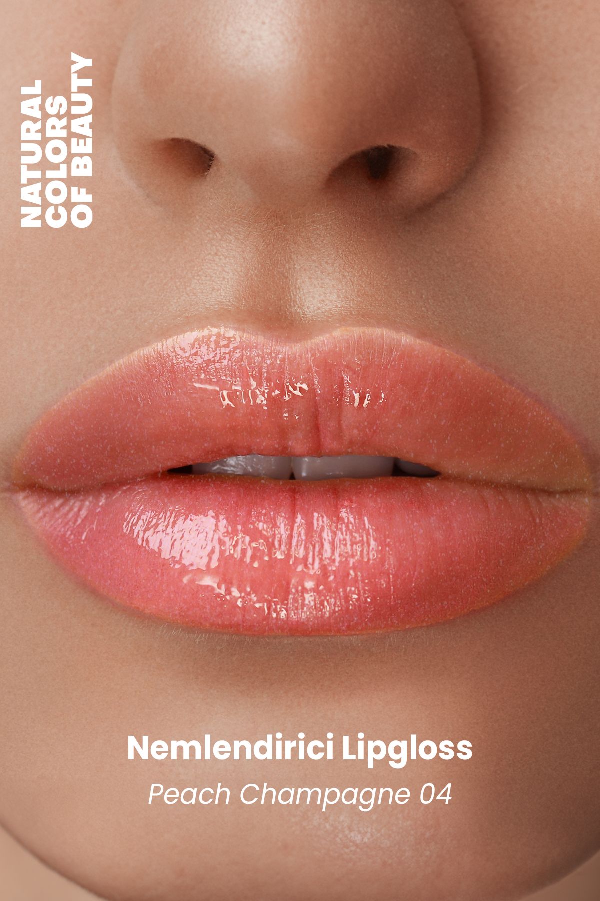 براق کننده لب مرطوب CHAMPAGNE HEACH LIPGLOSS 04 LIP GLOSS 100 ٪ طبیعی Bade Natural
