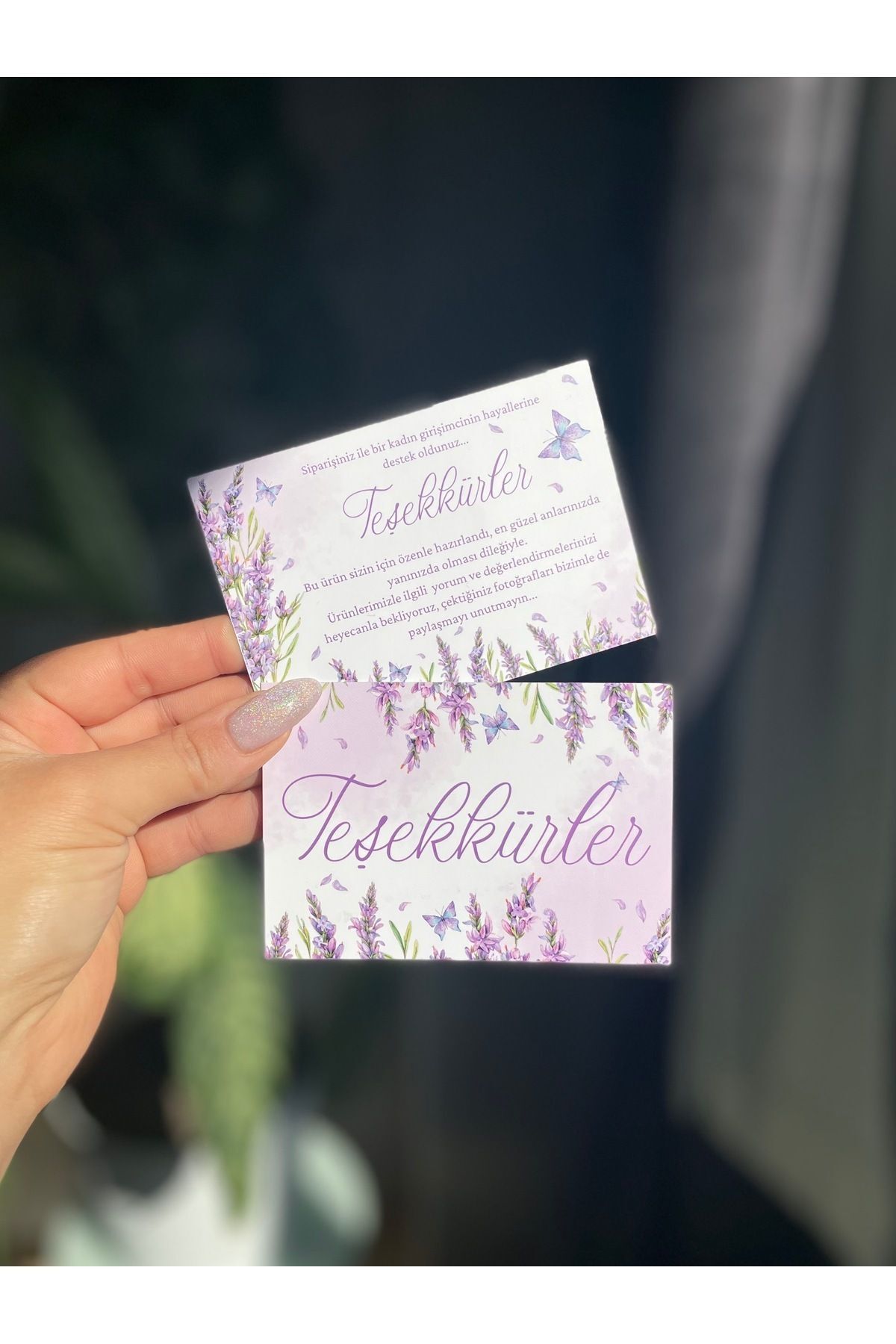 Hayal.kirtasiyesi kadın girişimci teşekkür kartı 10x7 cm 20 adet not kartı 8 mart kartı hediye kartı