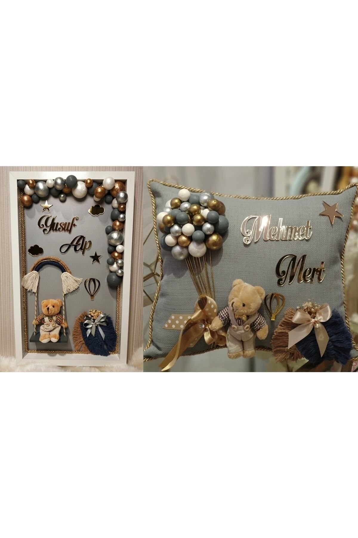 şatafat design Bebek Kapı Süsü ve Takı Yastığı