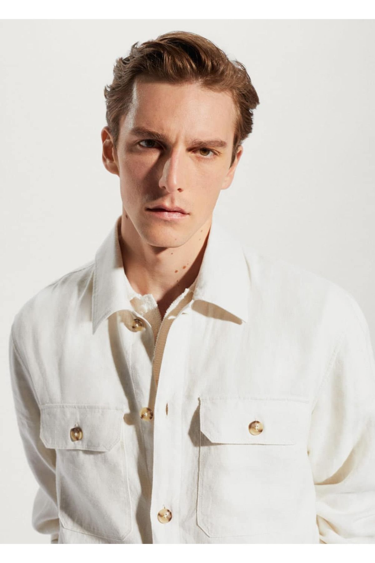 MANGO Man-Hemdjacke aus 100 % Leinen mit normaler Passform 6