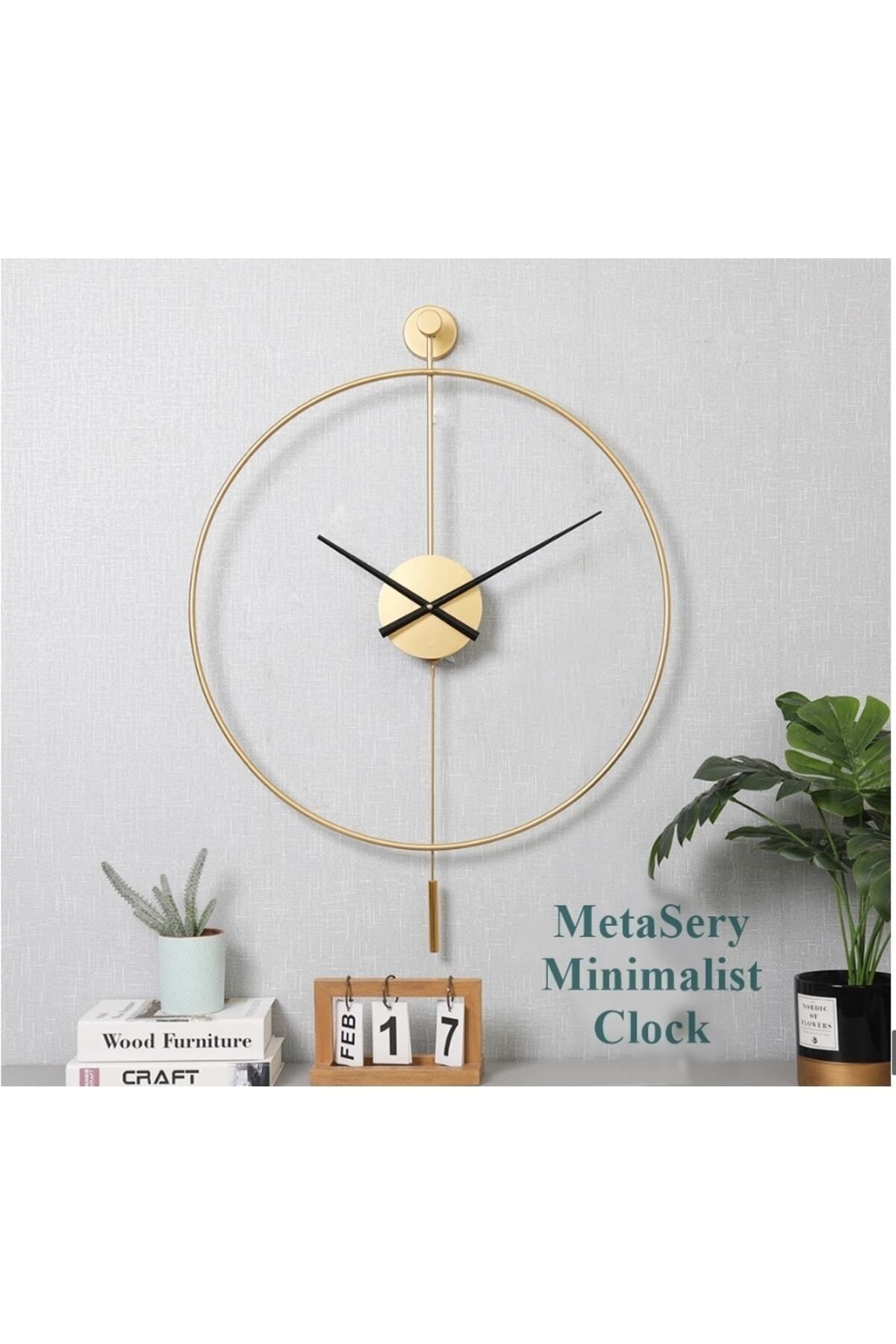 Timelles Tiktok Gold Large Size (50X75CM) - Black 18 cm Scorpion Yelkovan , Metal Wall Clock