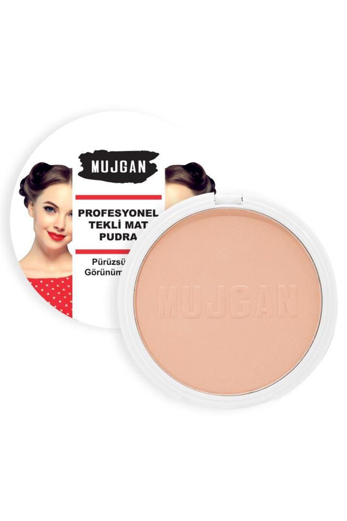 MUJGAN Profesyonel Tekli Mat Makyaj Pudra Açık Ton No:1