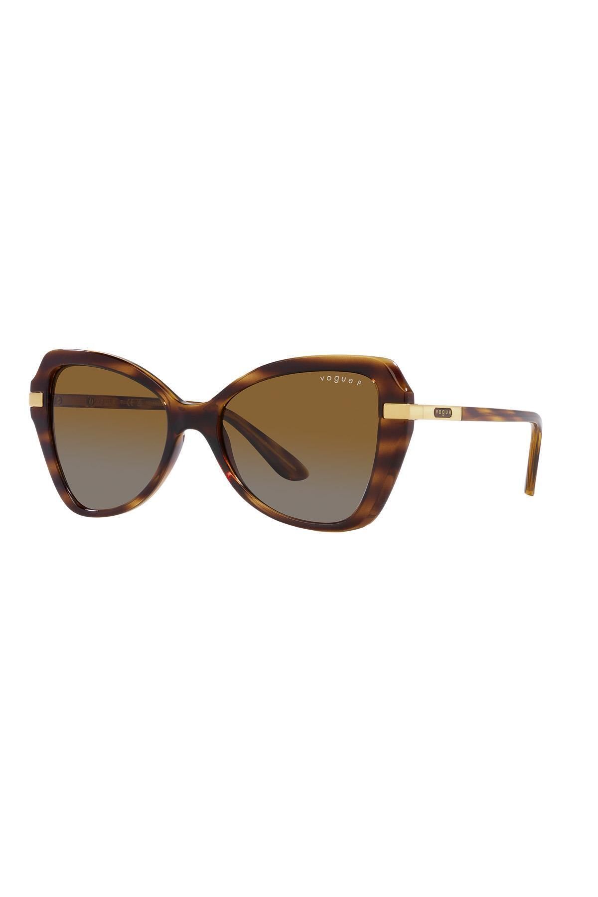 عینک آفتابی چند رنگ زنانه قهوه ای پلاریزه VO5479S 1508T5 Vogue