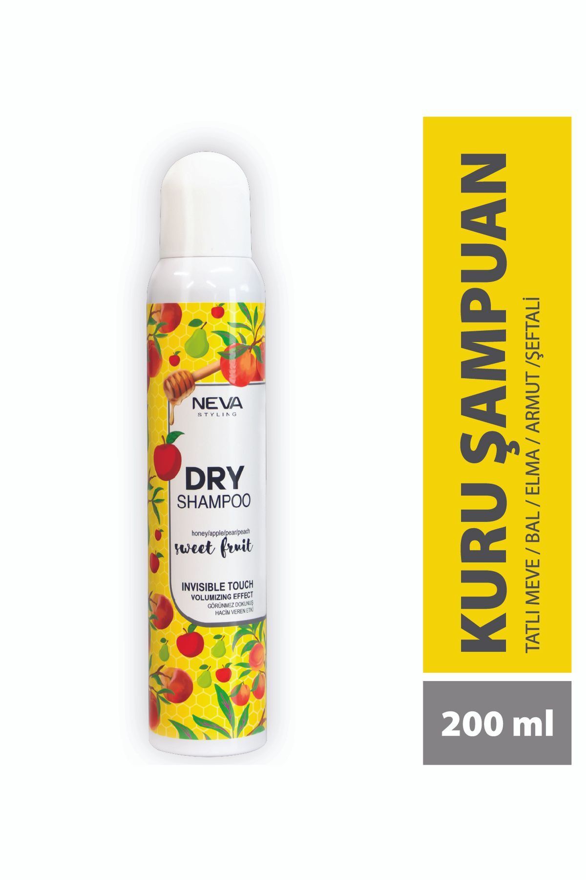 Neva Styling Kuru - Dry Şampuan SWEET FRUİT 200ml (Görünmez Dokunuş) honey-apple-pear-peach OTR23 NSTYLING DRY SWEET