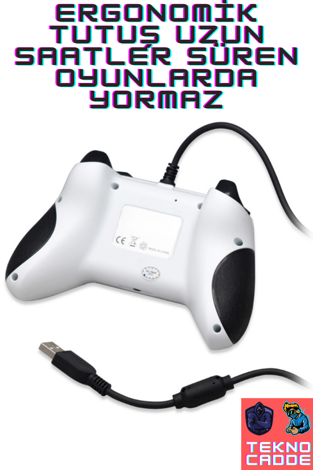Windows PC/Steam/Geforce Now/Gamepass Uyumlu 1.5m Kablolu Titreşimli Oyun Kolu Joystick 3