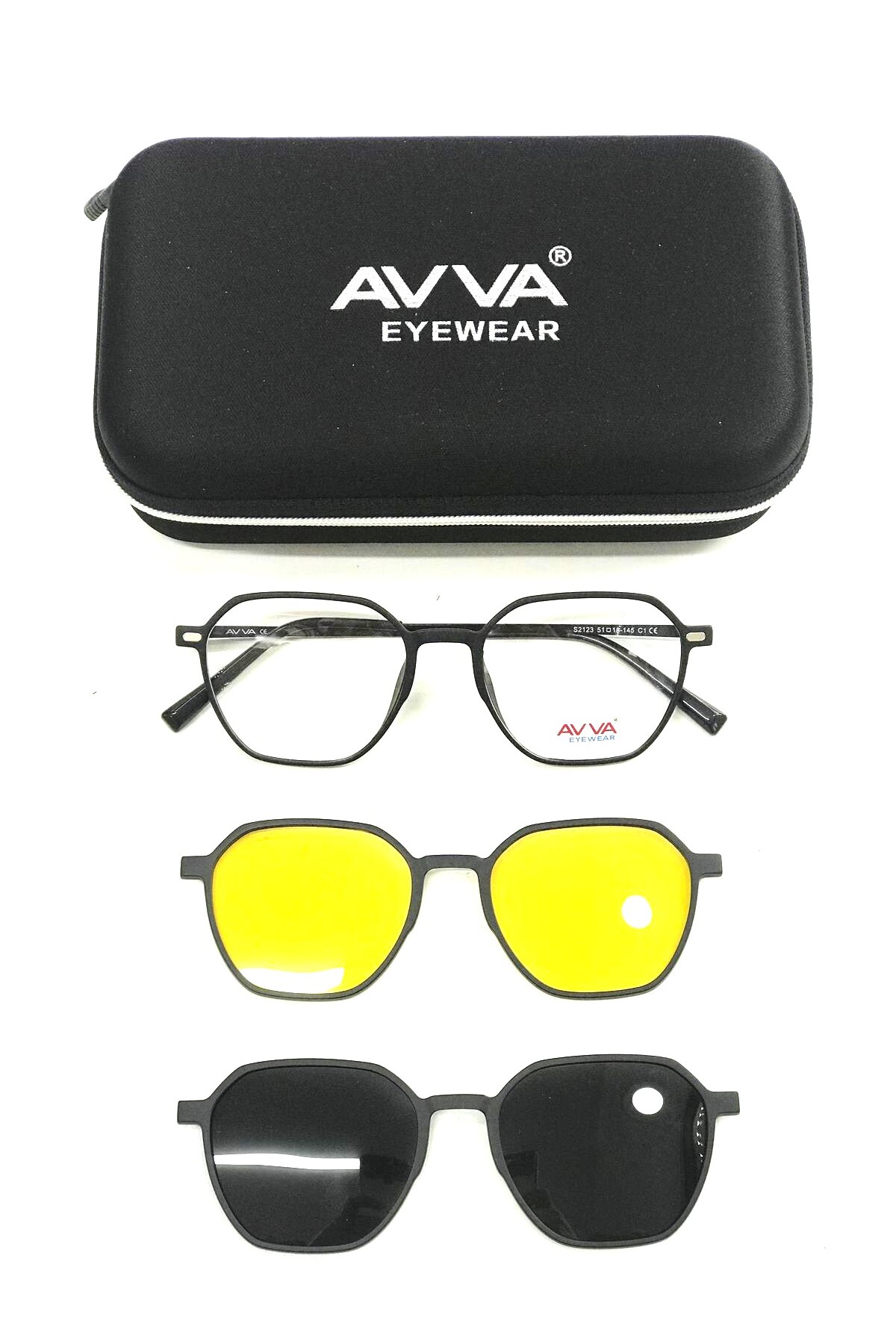 Avva 2123 c1 polarize&antifar klipsli unisex güneş gözlüğü