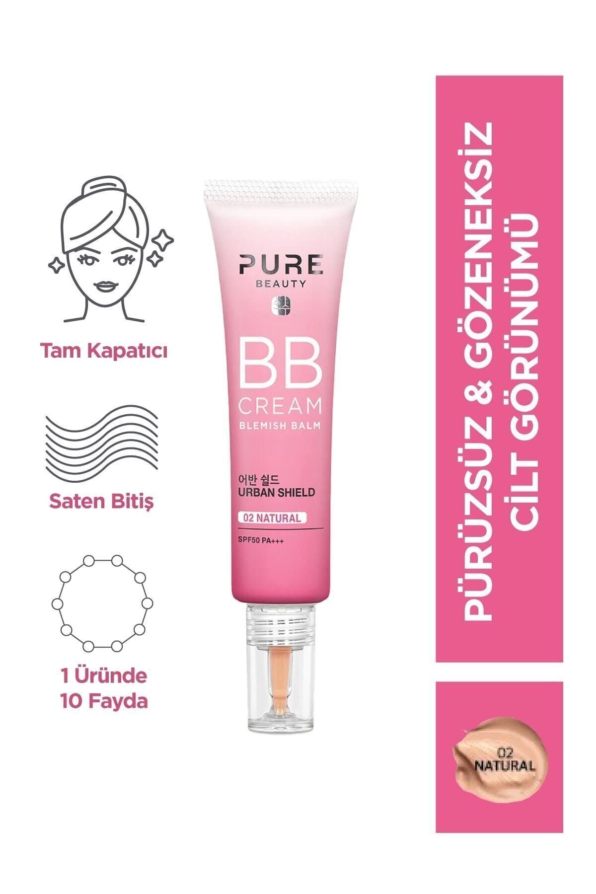 PURE BEAUTY Natural BB Cream - No Makeup Appearance, SPF50, Pa+++, 30ml