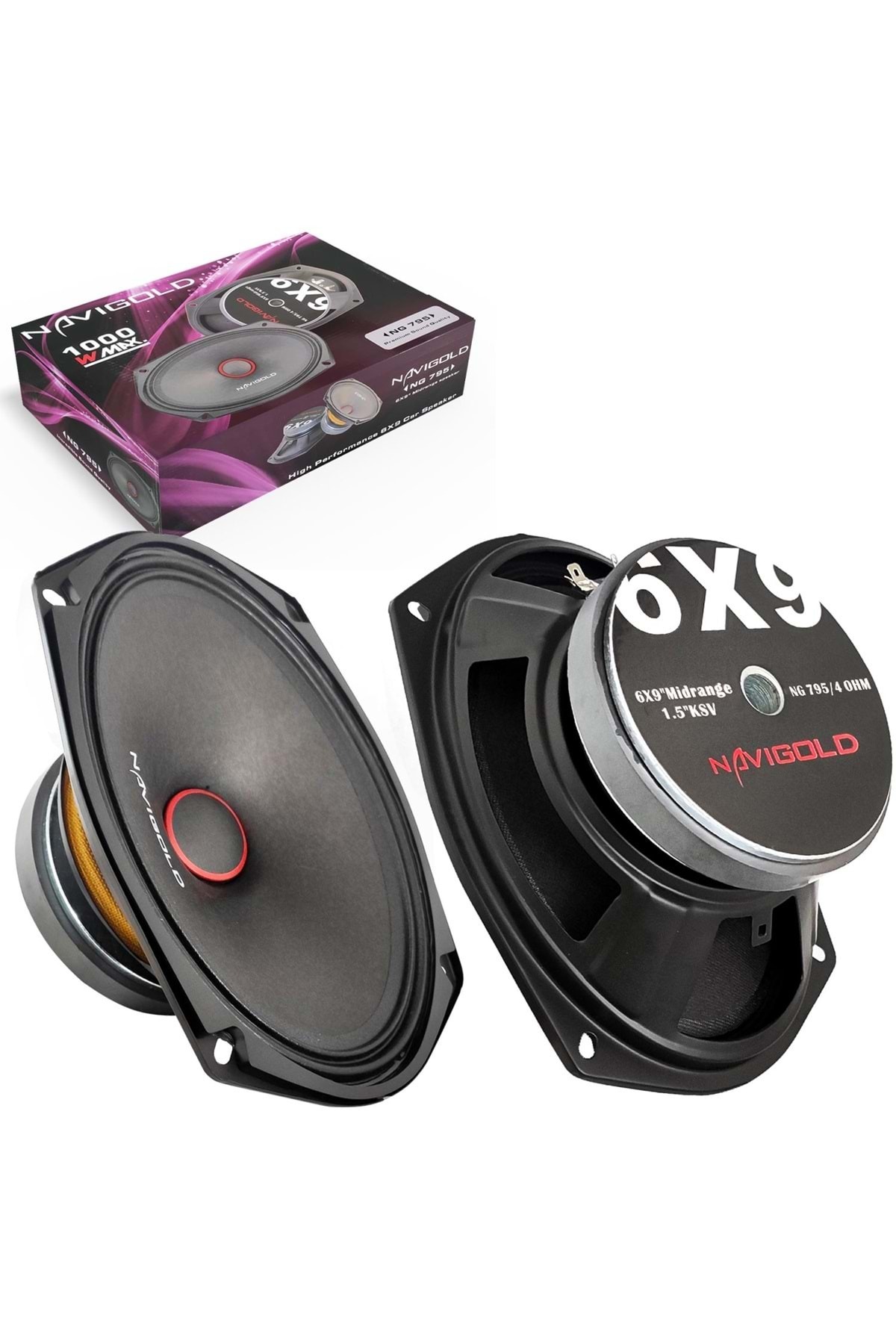 Navigold Ng-795 Oto Midrange Oval 6x9 Inç 1000 Watt 2 Adet - Fiyatı