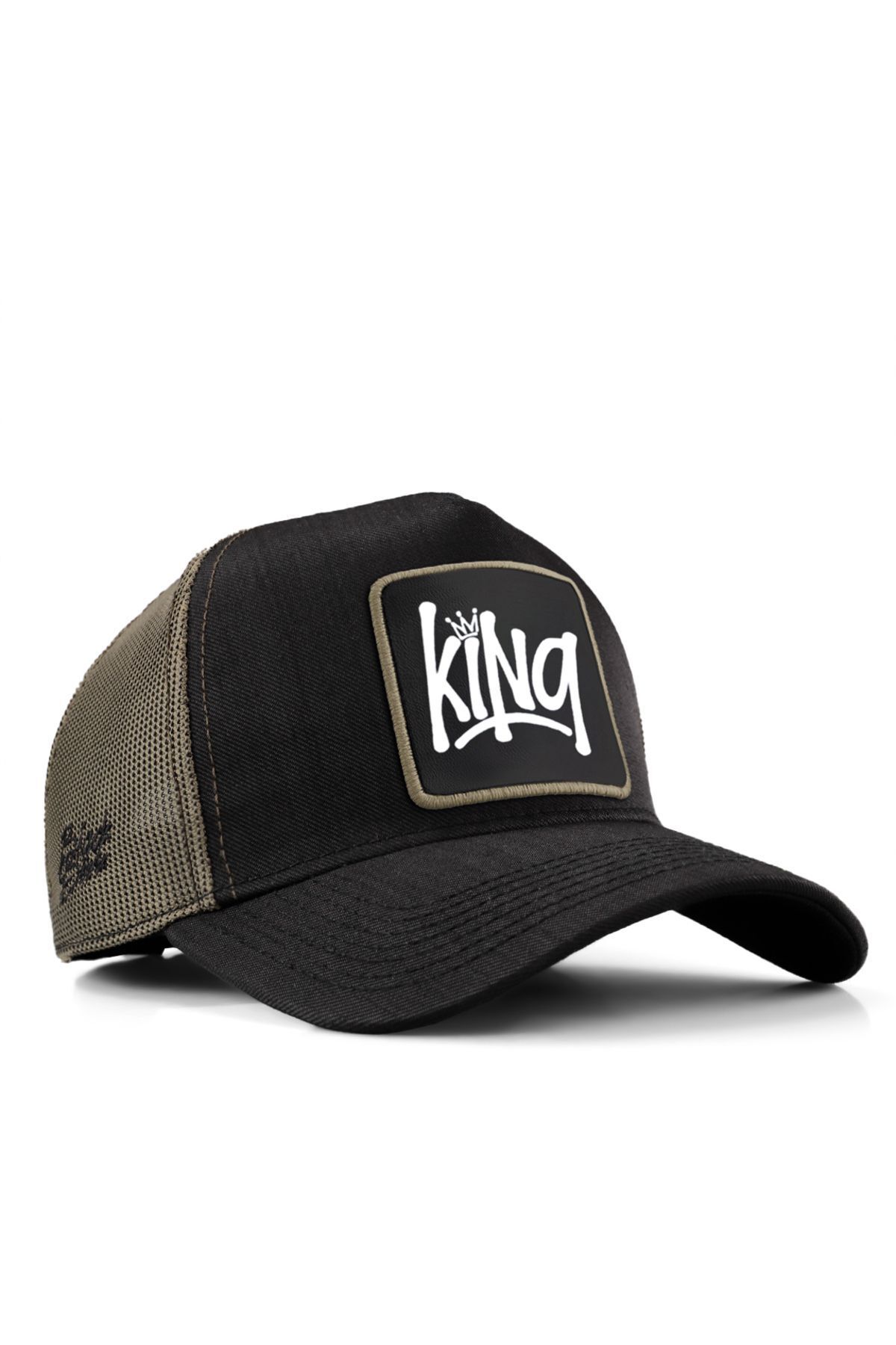 BlackBörk V1 Trucker King — 2-х кепка унисекс из ткани Cordura цвета хаки (CAP) с кодовым логотипом BBC8683295300116