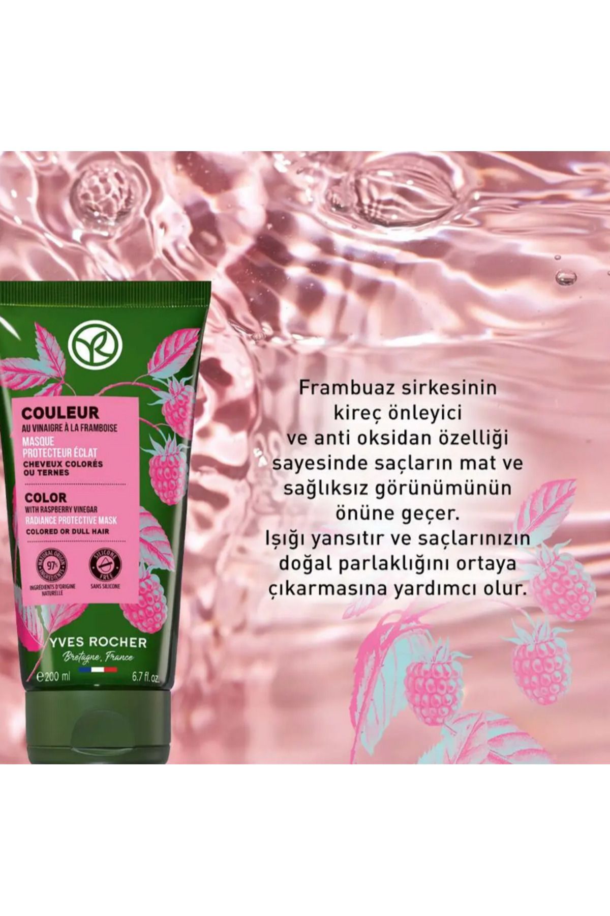 Bakır ve Kızıl Saçlar için Renk Koruyucu Saç Maskesi - Boyalı Saçlar 200 ml — HAİRMASK — تصویر 7 از 7