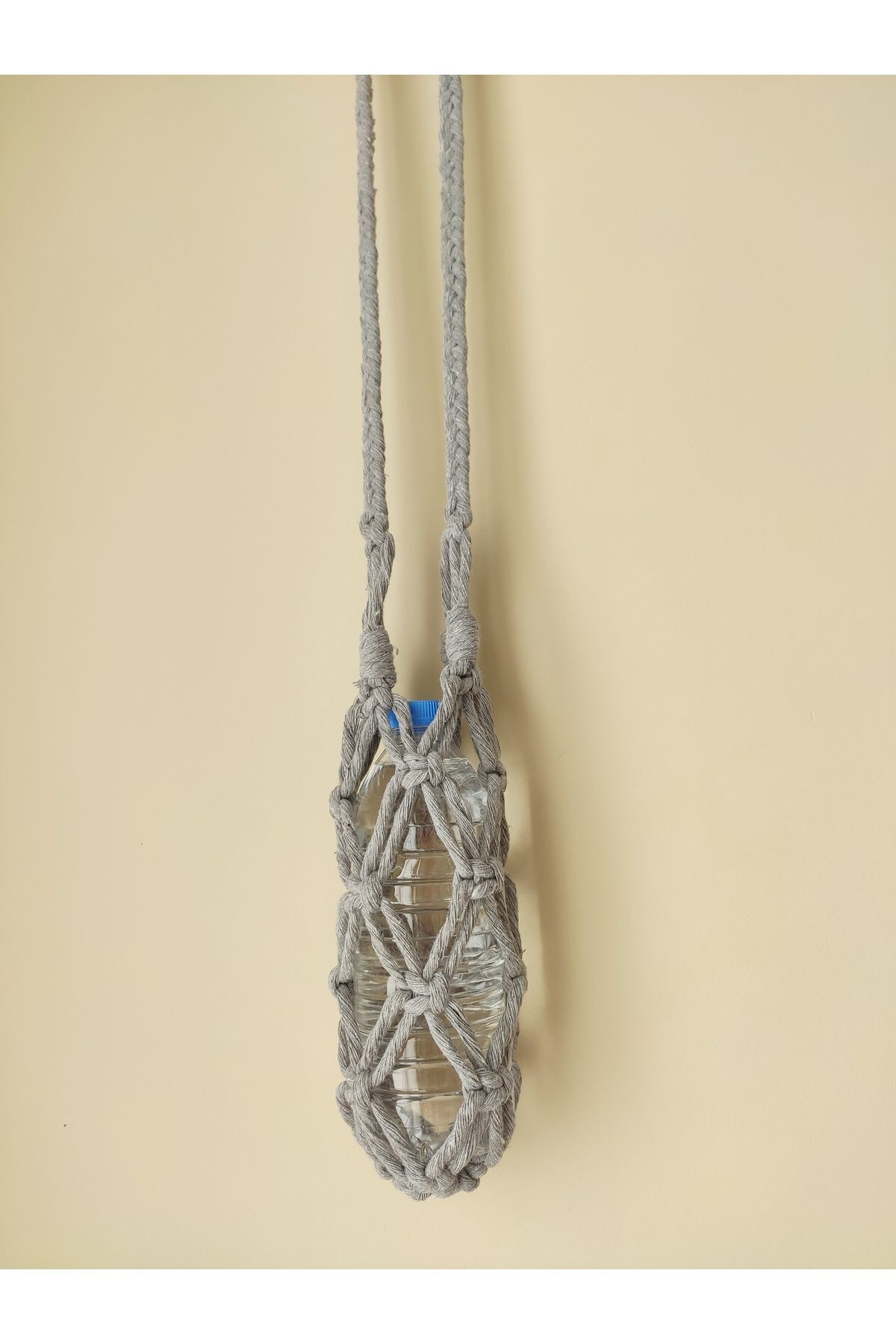 HANIMKIZ-حافظة زجاجة مياه على شكل عنكبوت من Macrame، حقيبة زجاجة ديتوكس، حقيبة زجاجة مياه 3