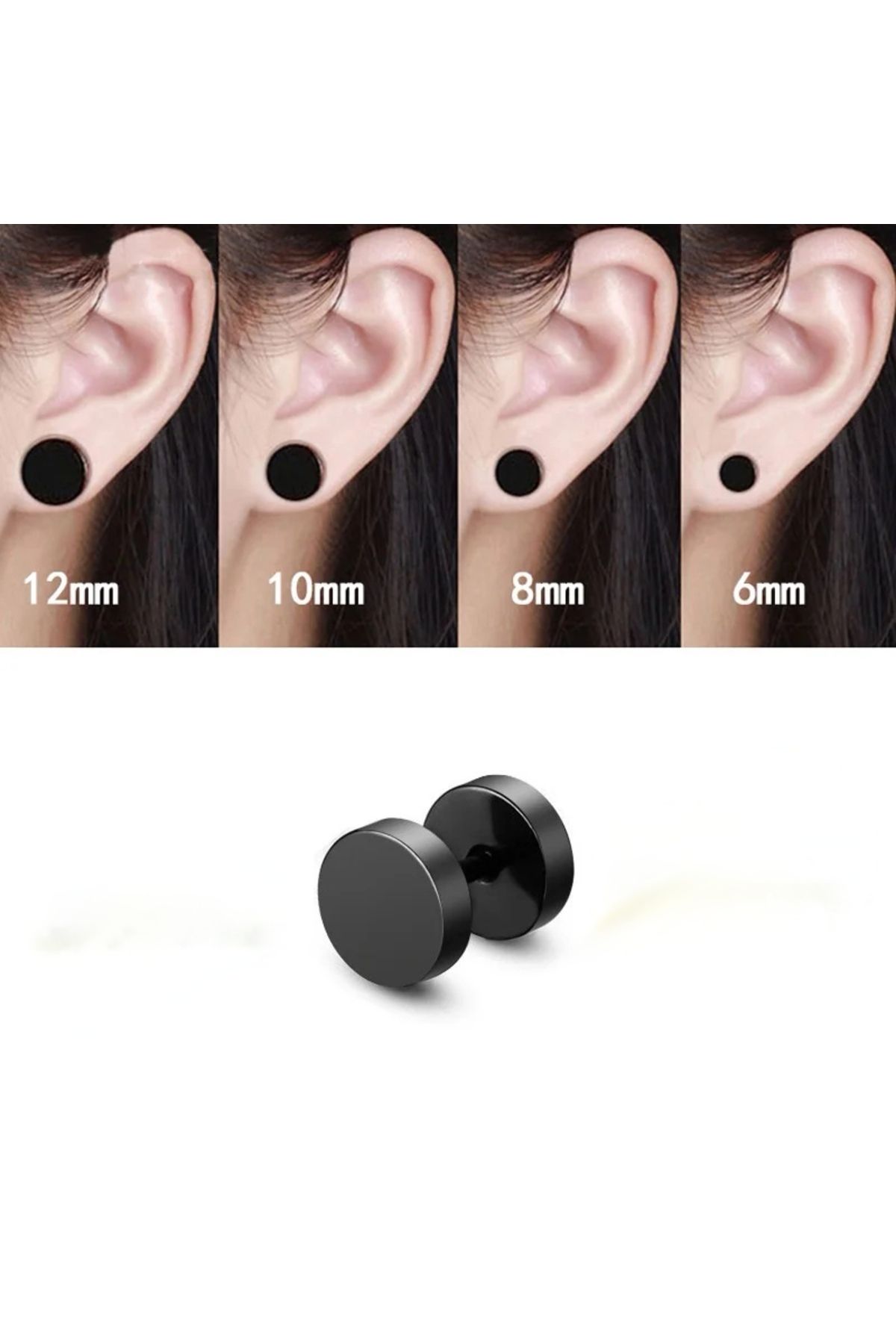 Tunnel piercing 6mm top
