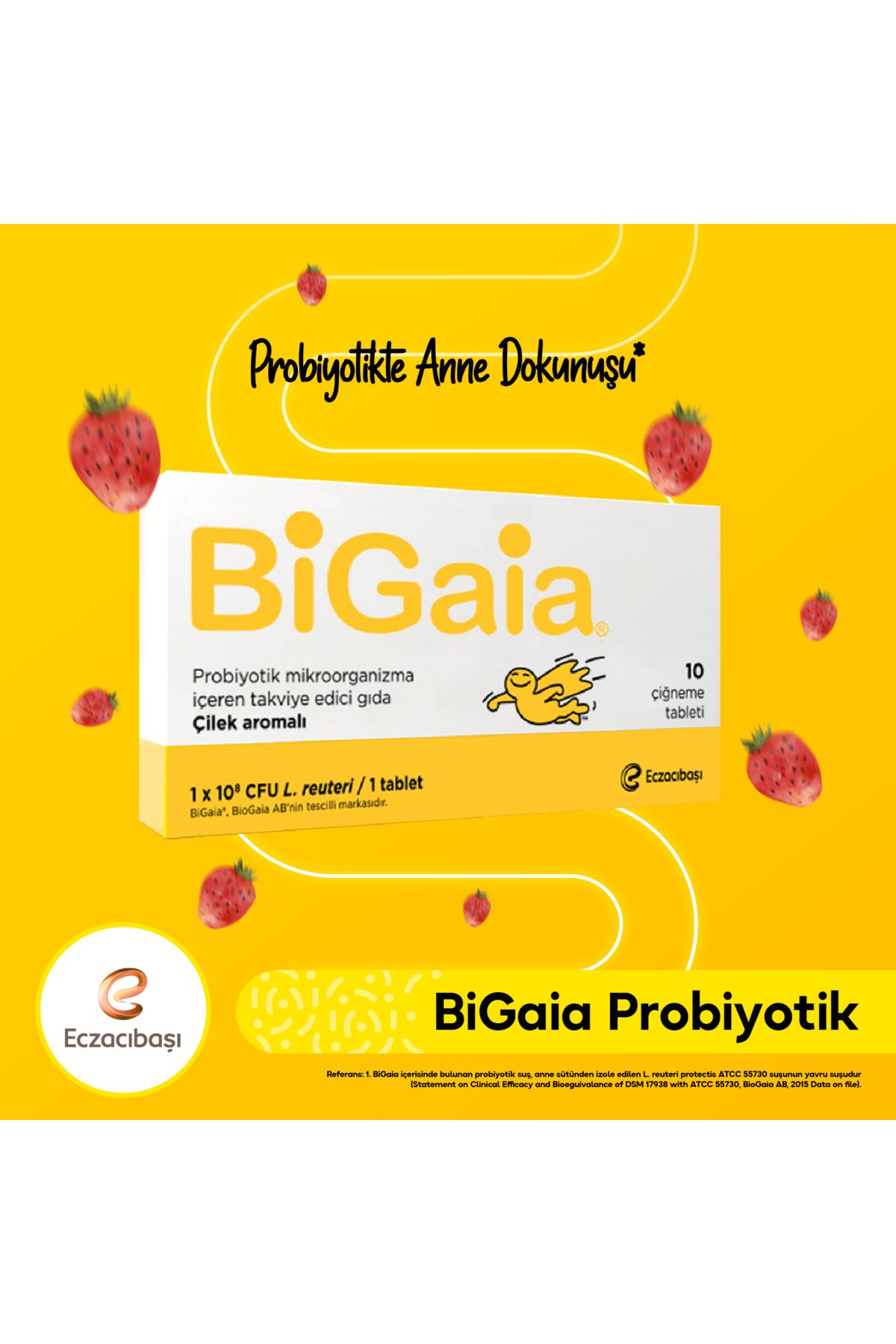 Bigaia Probiyotik Çilek Aromalı Çiğneme 10 Tablet PSG-2129