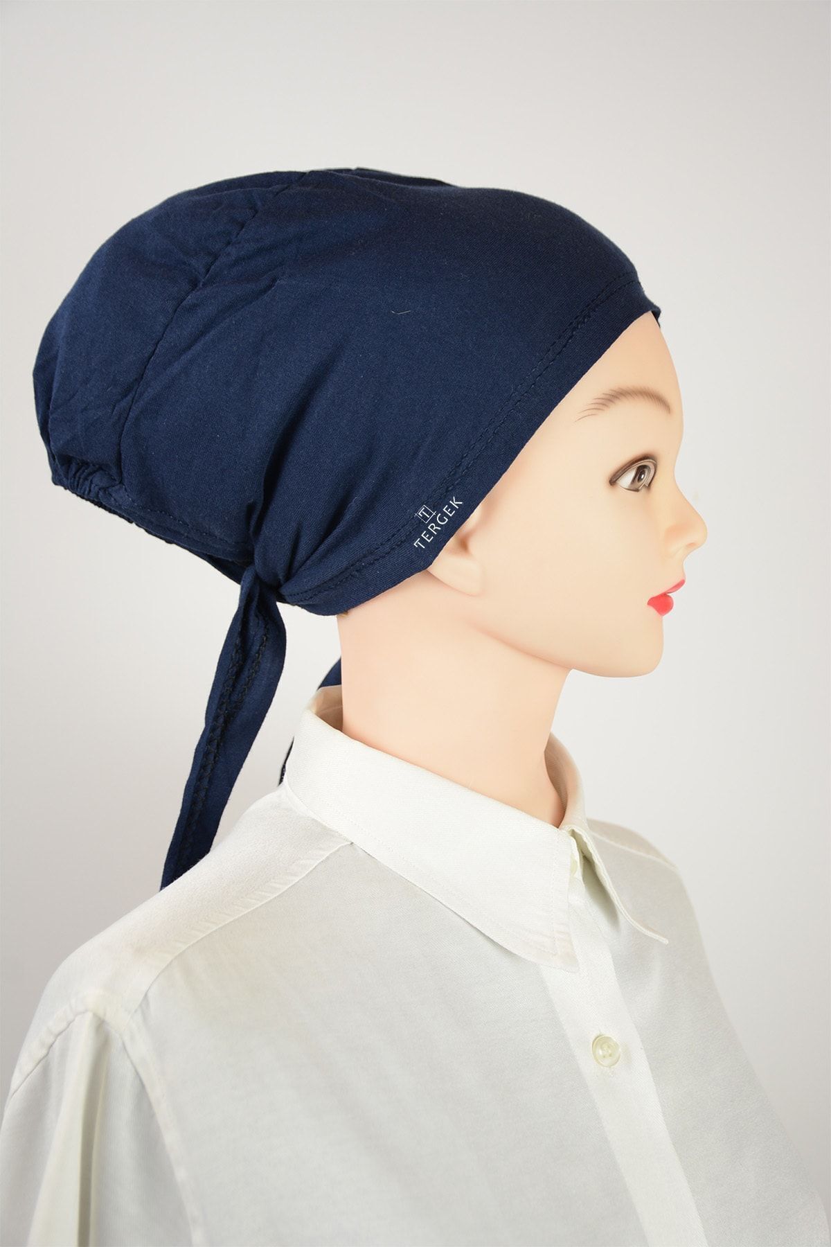 Laced Combed Cotton Bonnet Adjusted with Cotton Back Lace Hijab Scarf Shawl Turban Inner Bonnet