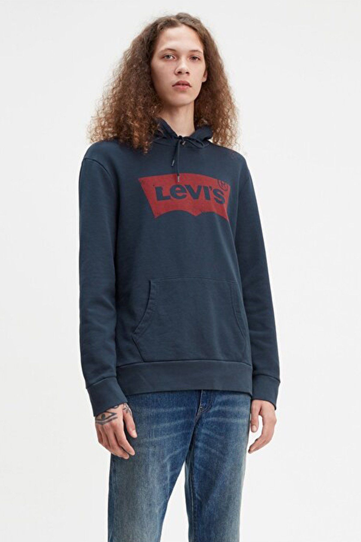 Levi s Levis Lacivert Kap onlu Sweatshirt A4912 0001